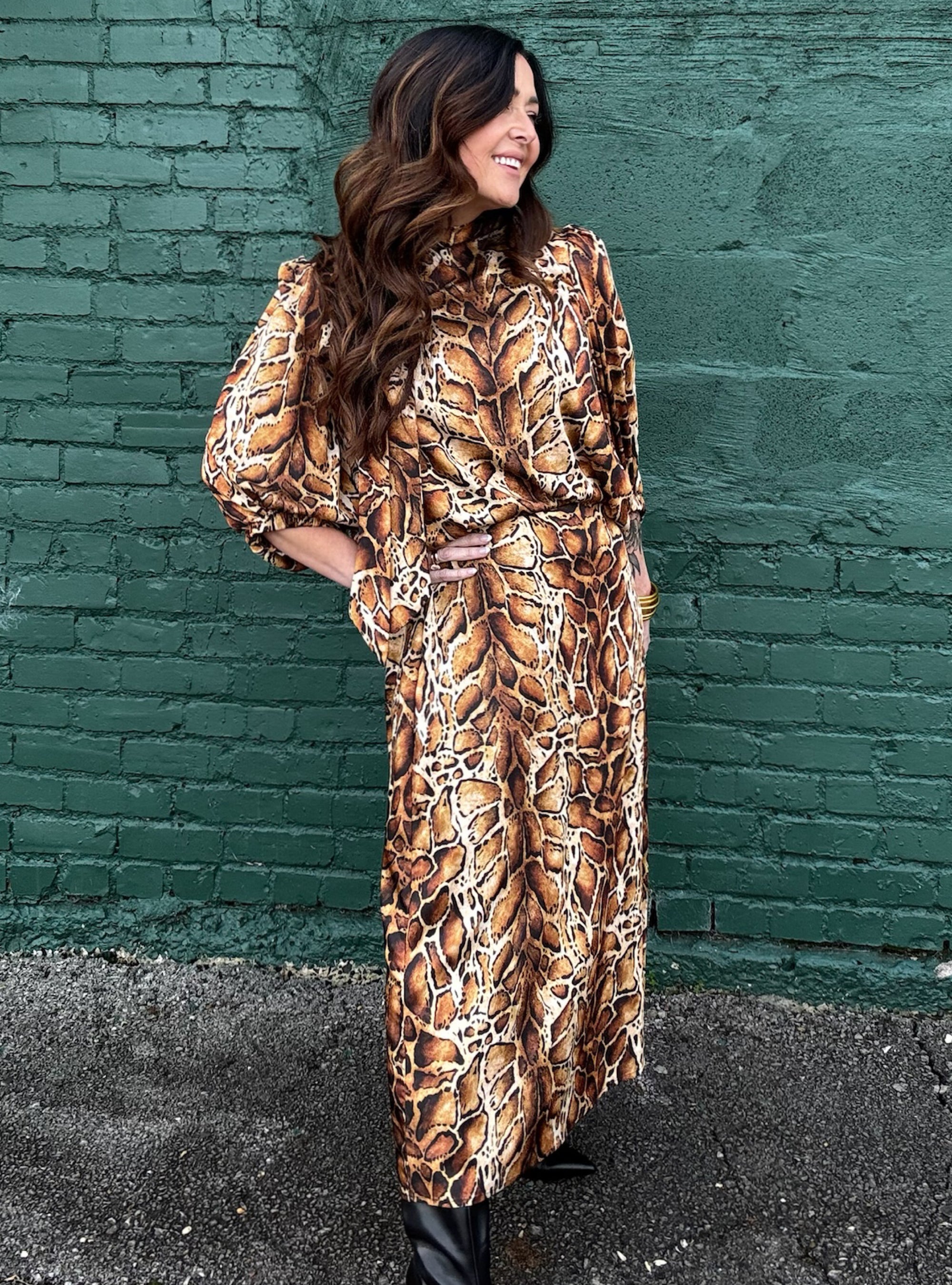 Ivy Jane Animal Print Midi Skirt