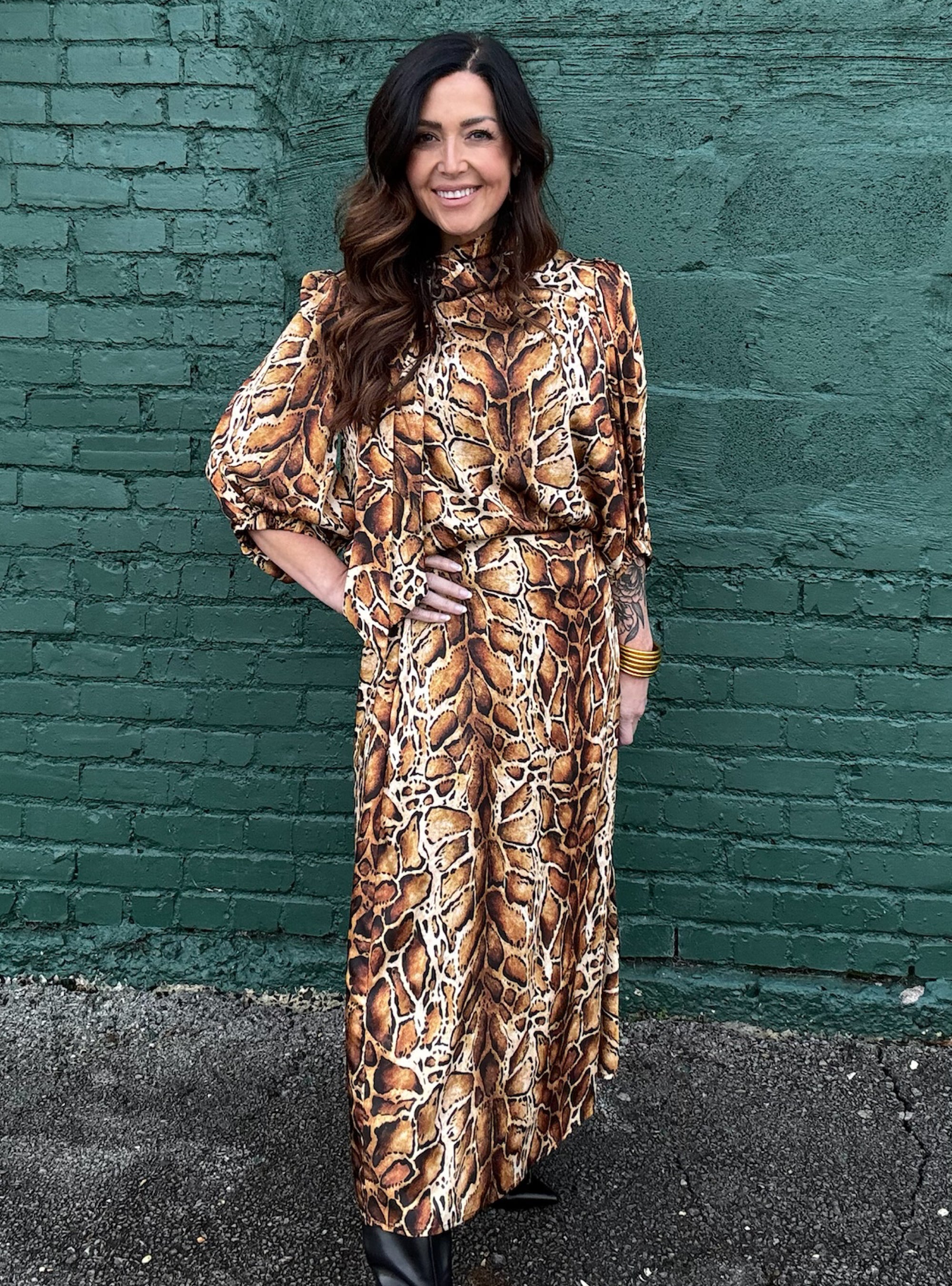 Ivy Jane Animal Print Midi Skirt