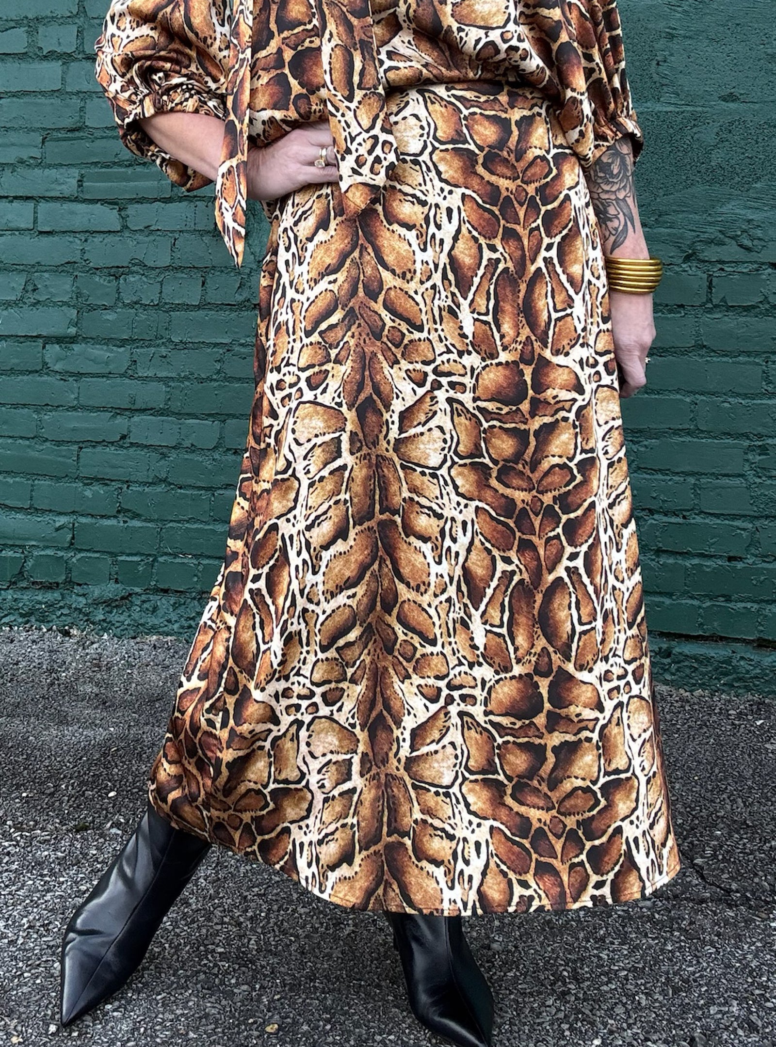 Ivy Jane Animal Print Midi Skirt