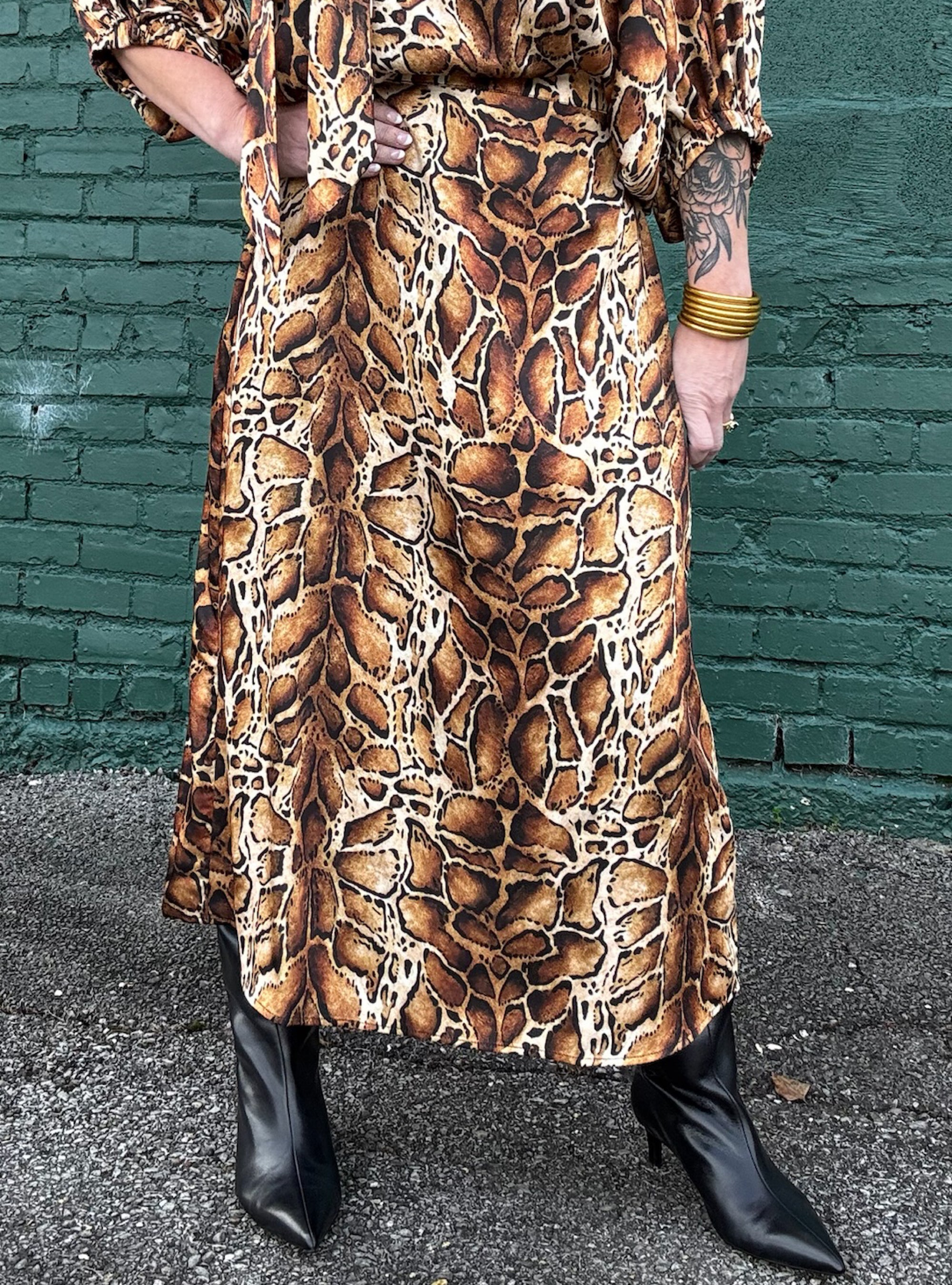 Ivy Jane Animal Print Midi Skirt