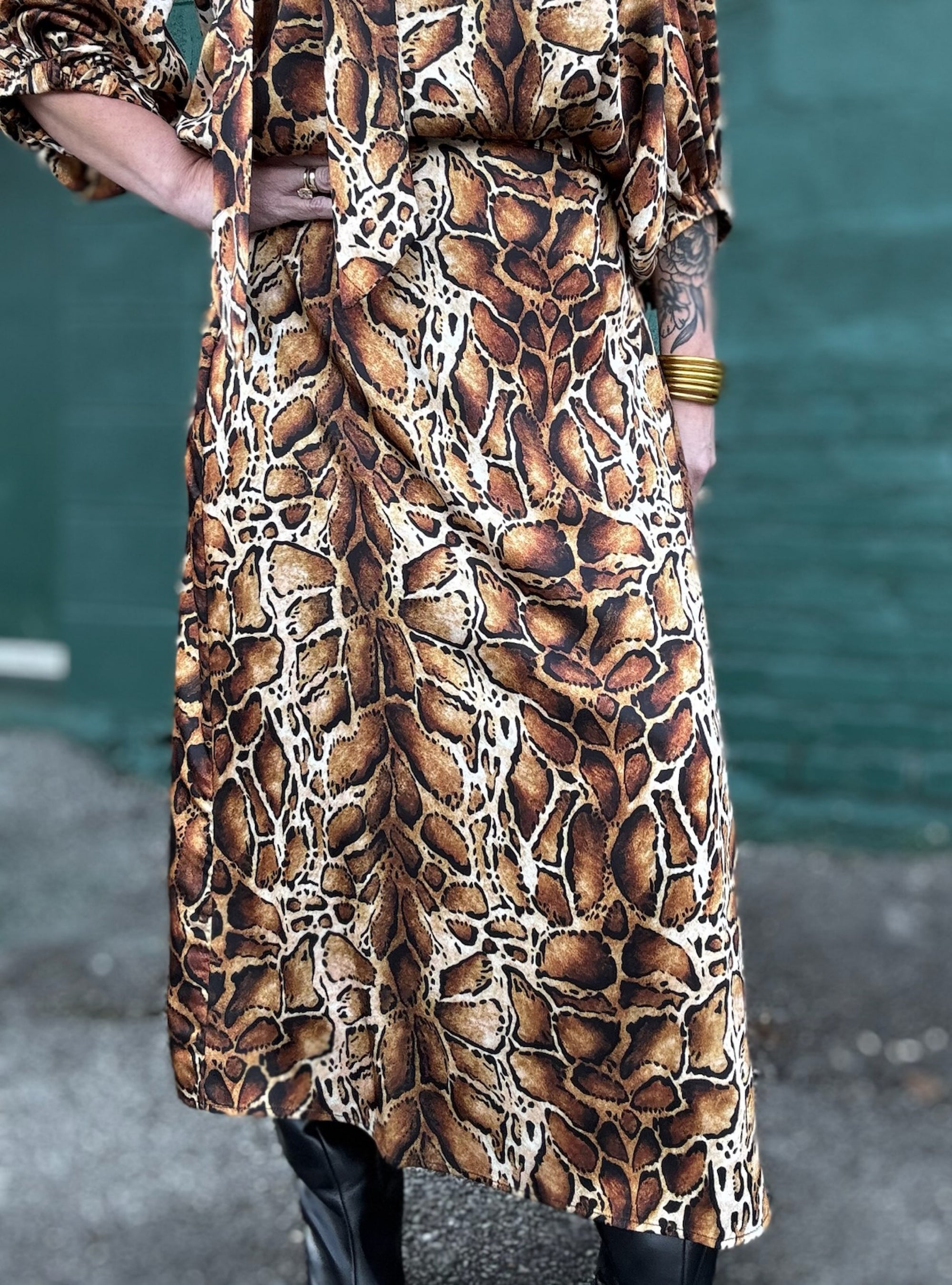 Ivy Jane Animal Print Midi Skirt