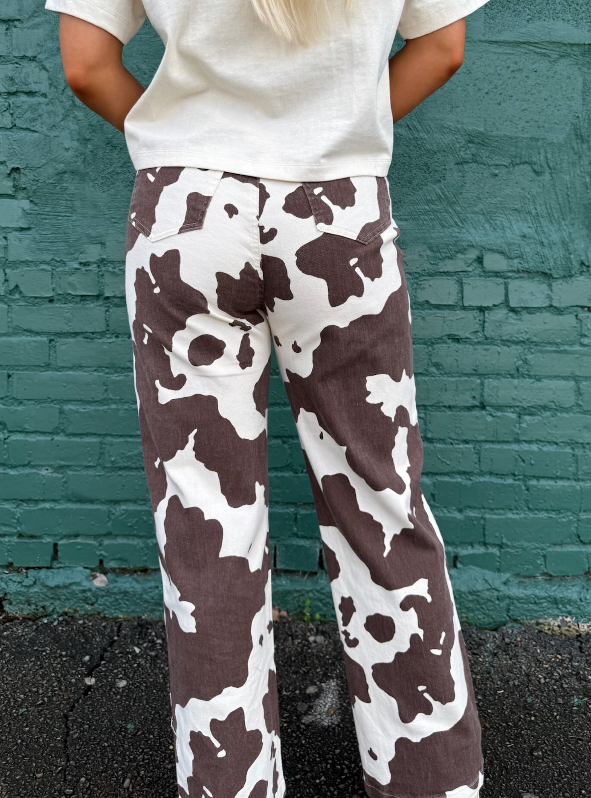 Feeling Moo-velous Cow Print Jeans