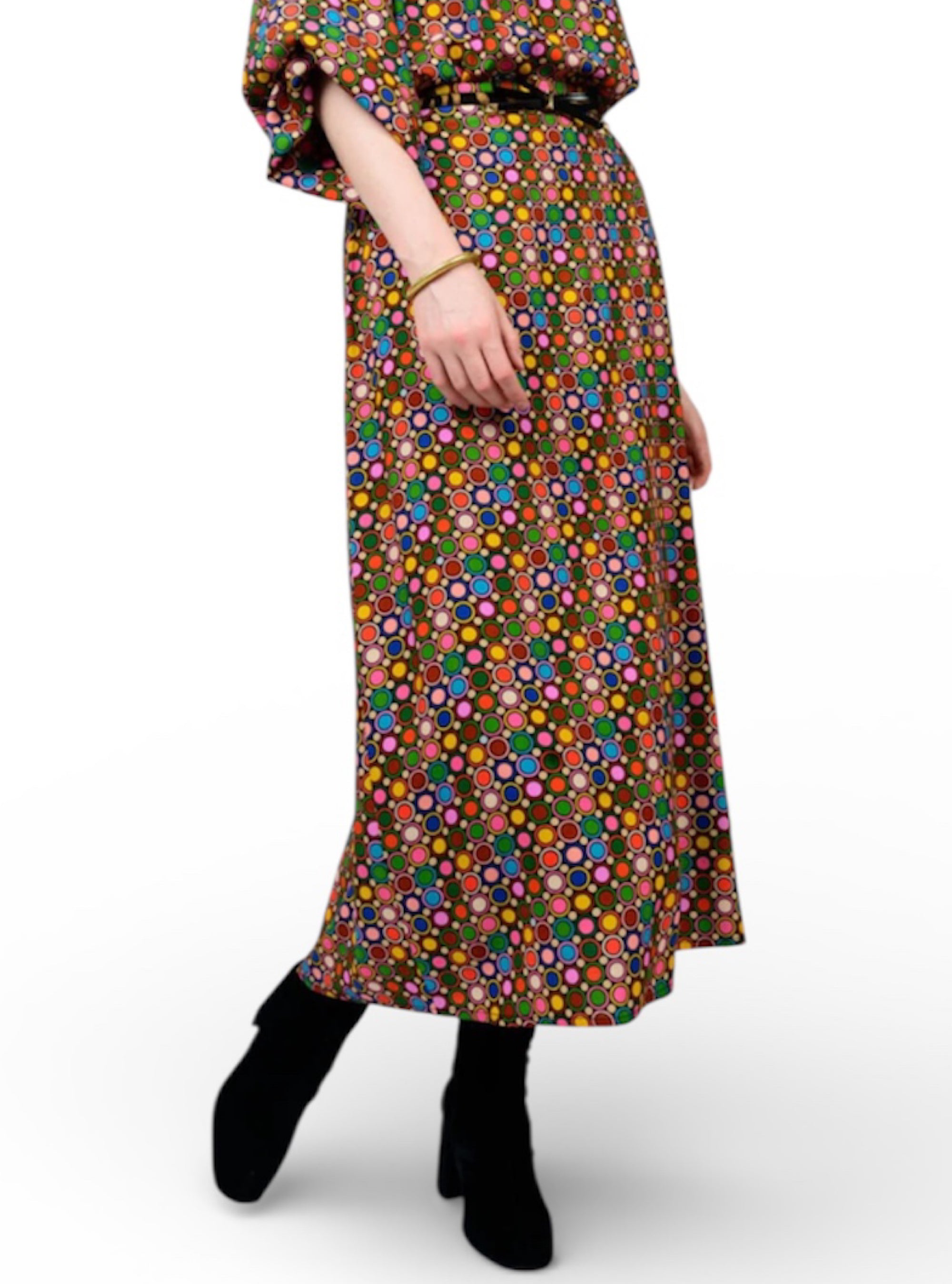Ivy Jane Loads of Color Dot Midi Skirt