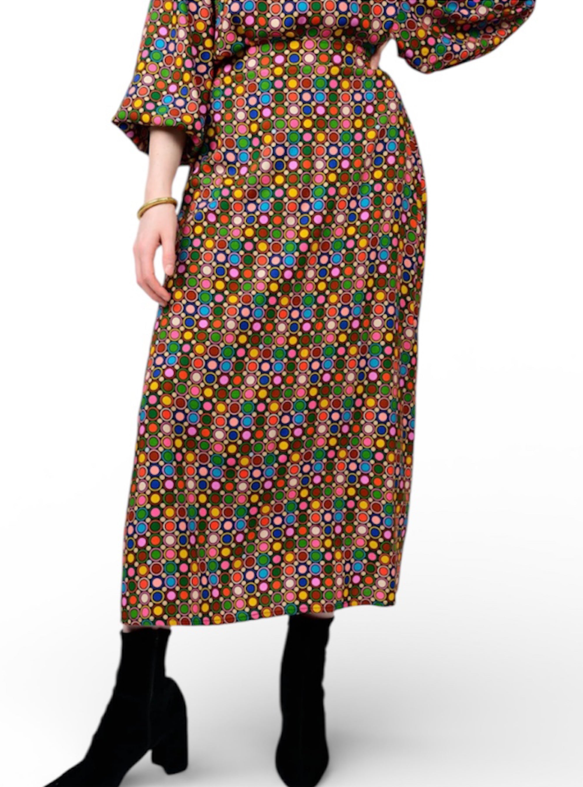 Ivy Jane Loads of Color Dot Midi Skirt