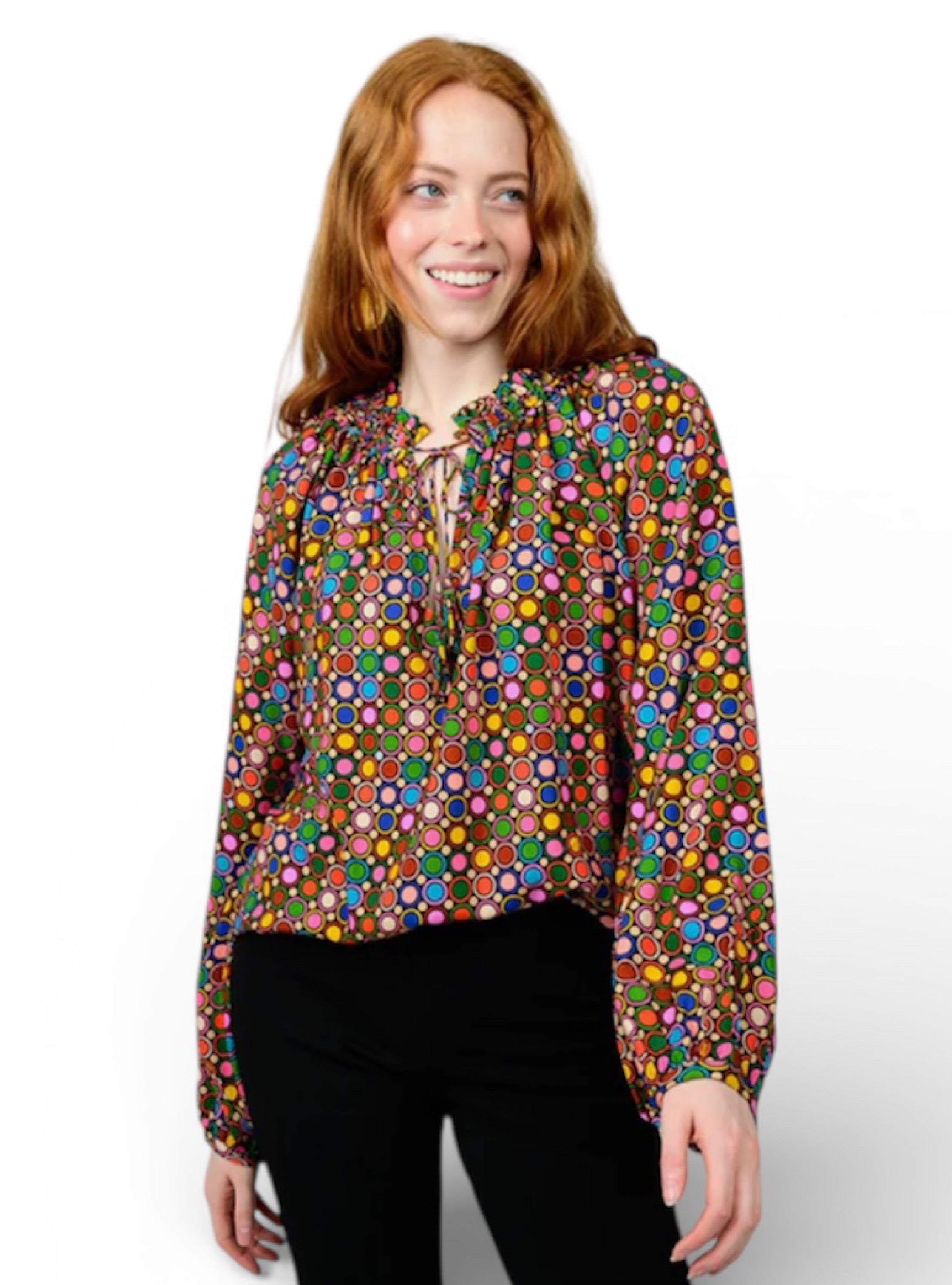 Fistic Color Ivy Jane Loads of Color Dot Top - Shoefisticated