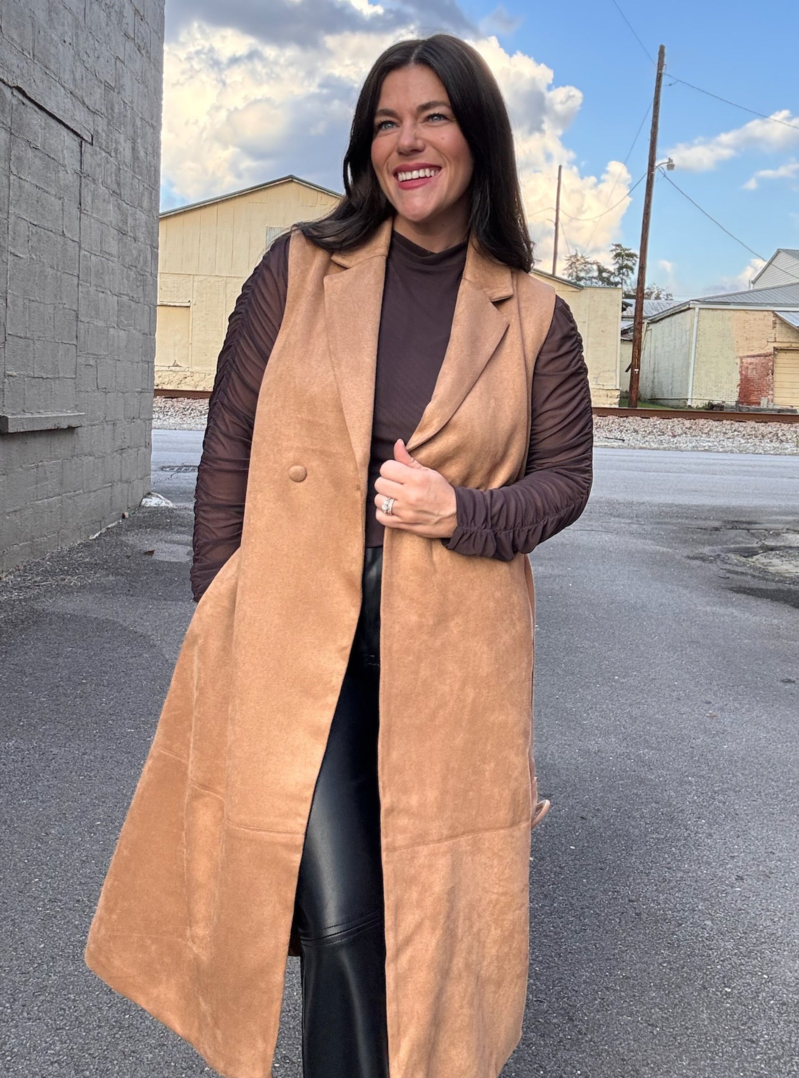 A Little Trench, A Lot of Style Camel Vest