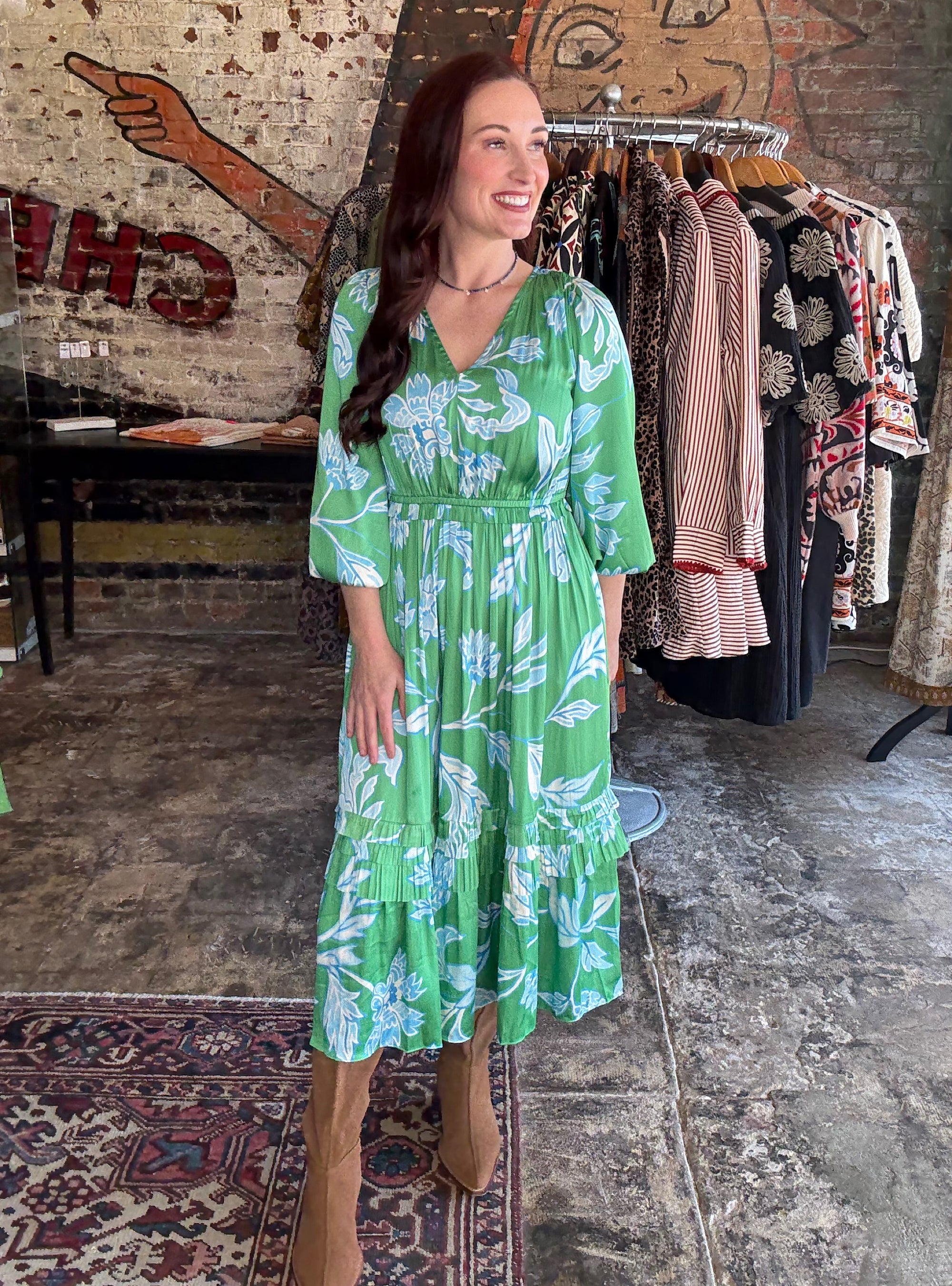 Green With Good Taste Midi Dress
