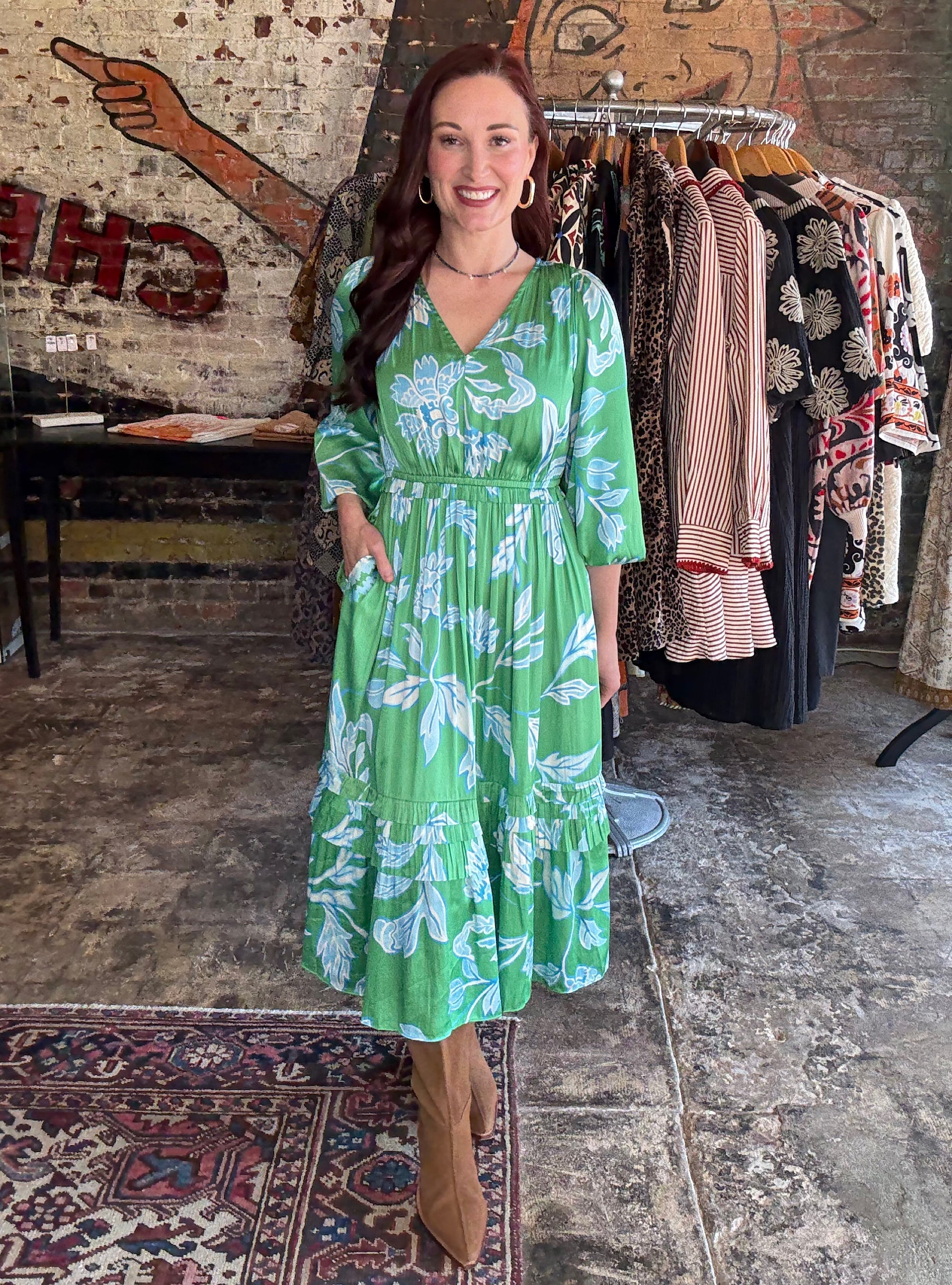 Green With Good Taste Midi Dress