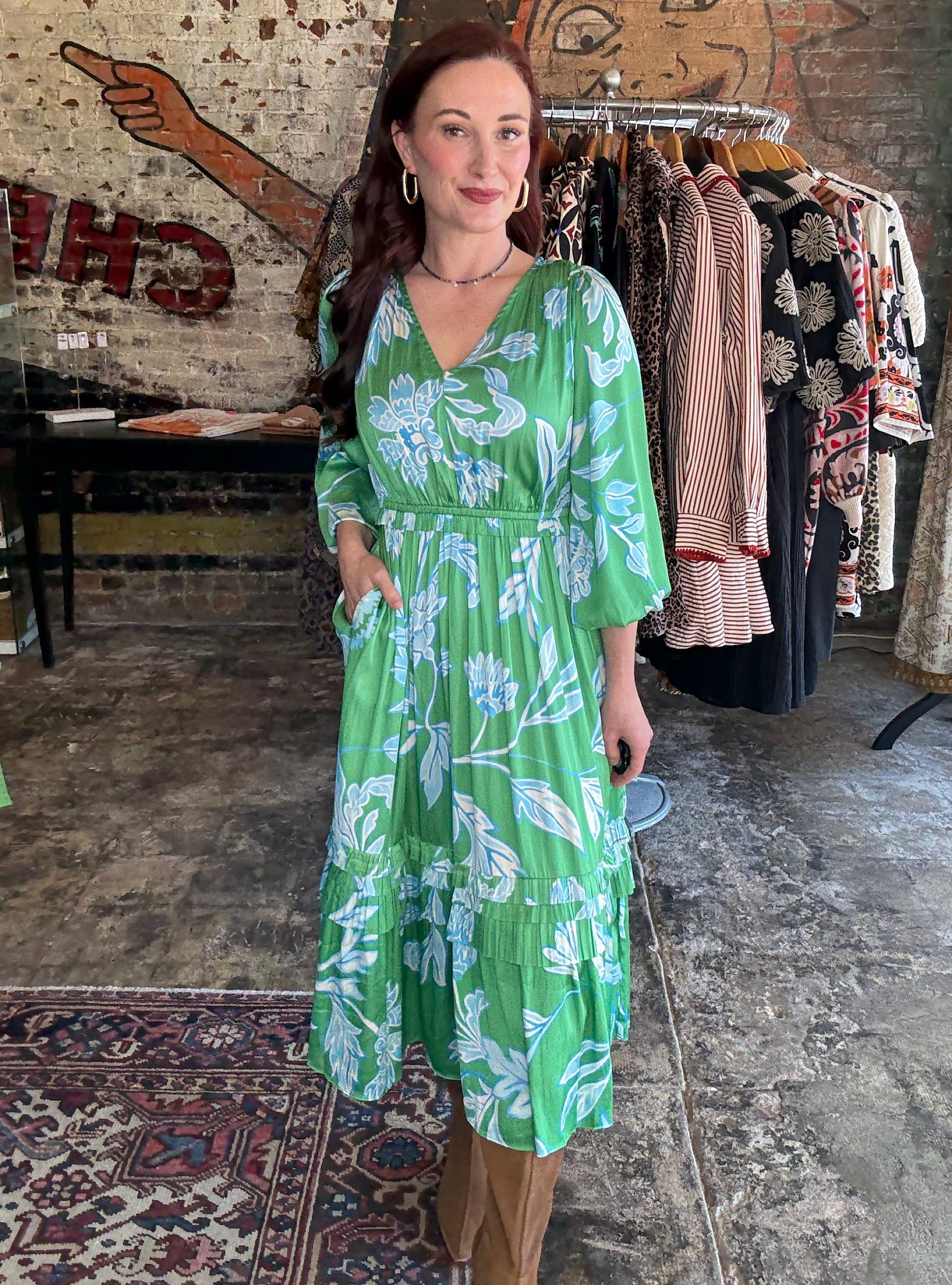 Green With Good Taste Midi Dress