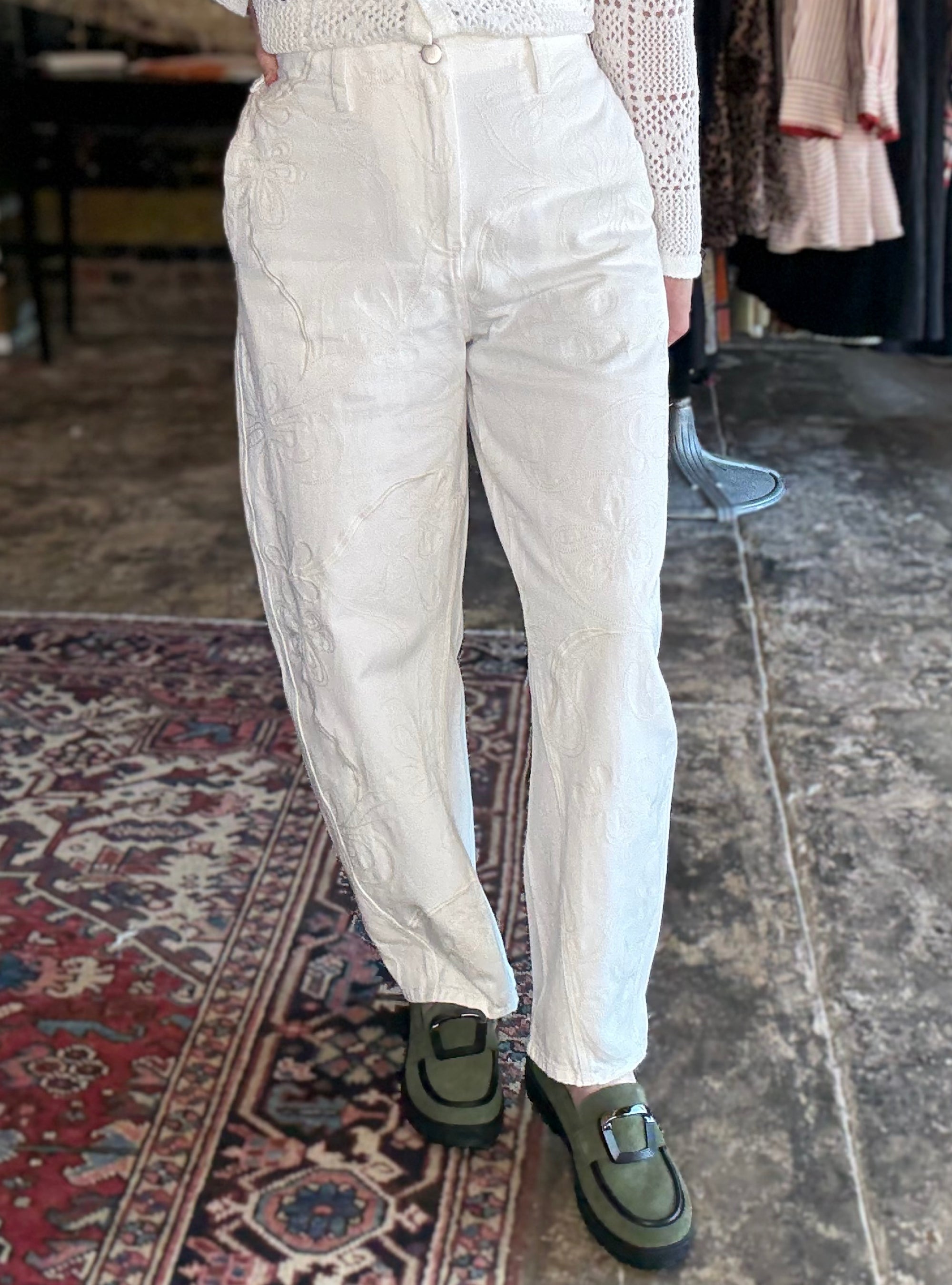 Sew Into These Details Barrel Jeans