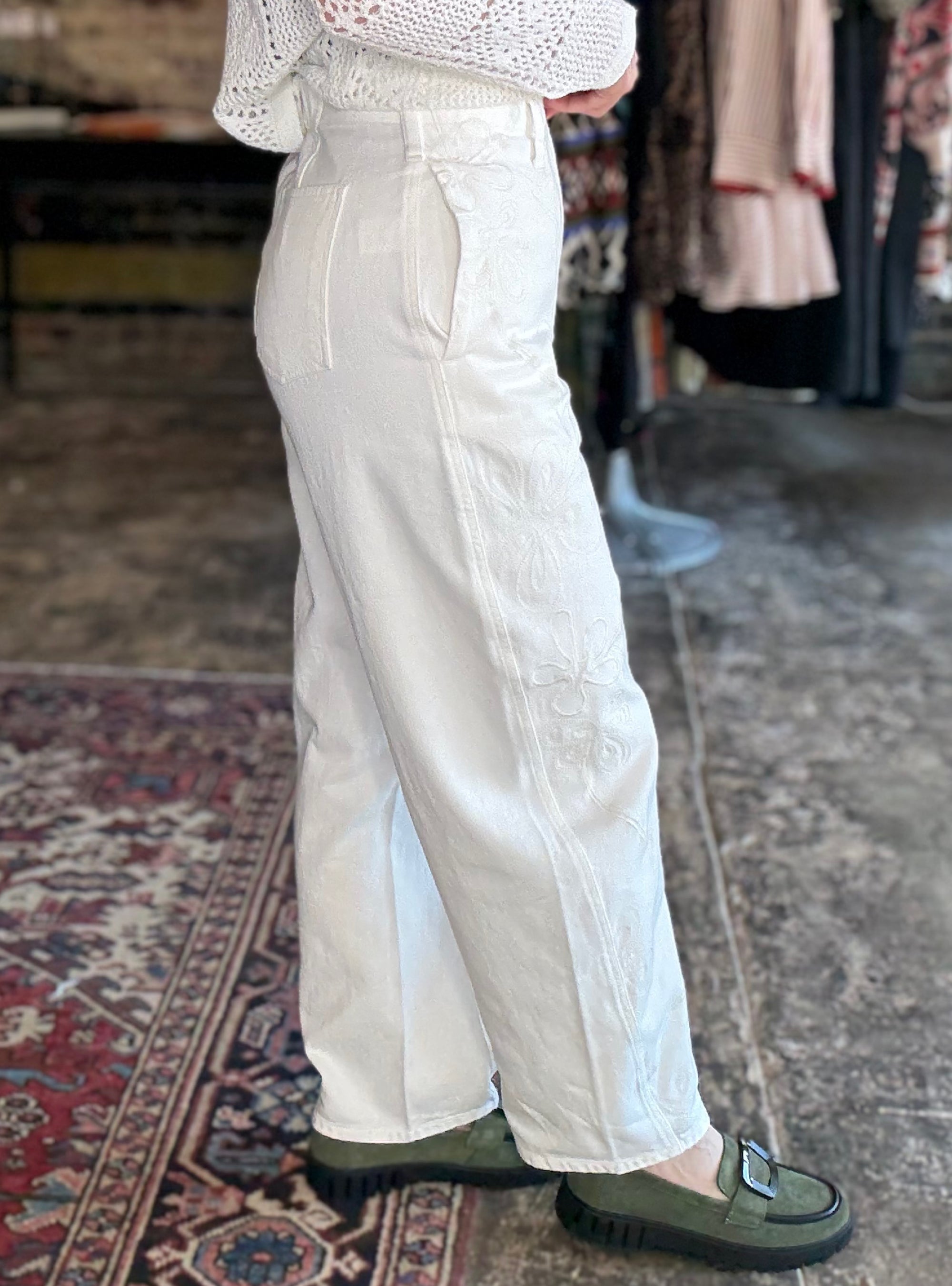 Sew Into These Details Barrel Jeans