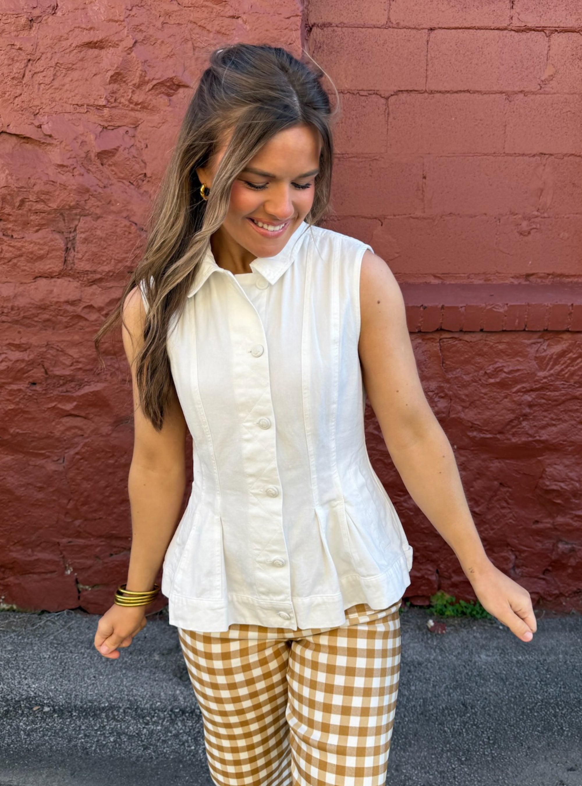Creamy Layers Two-fer Peplum Jacket Cape