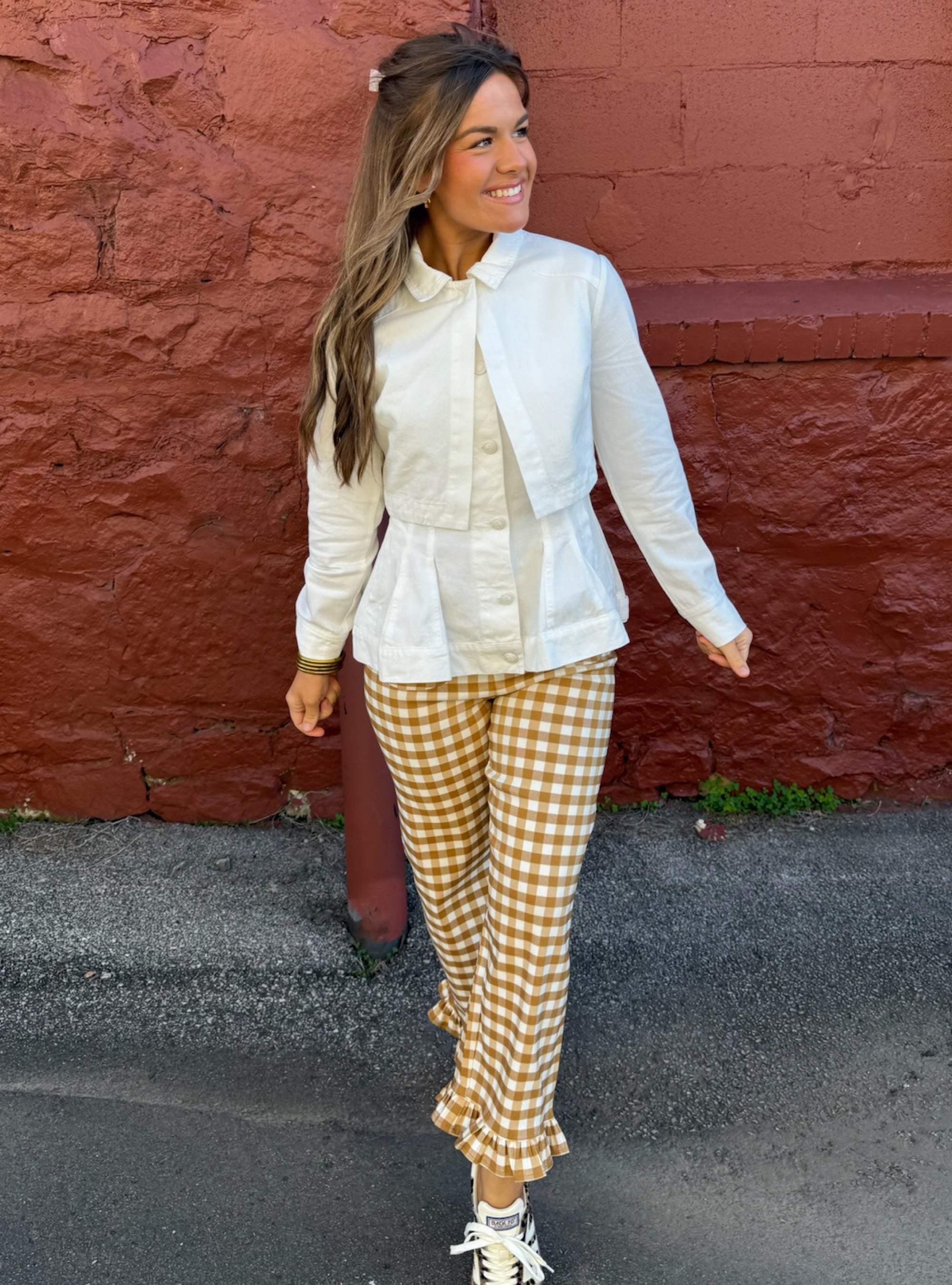 Creamy Layers Two-fer Peplum Jacket Cape