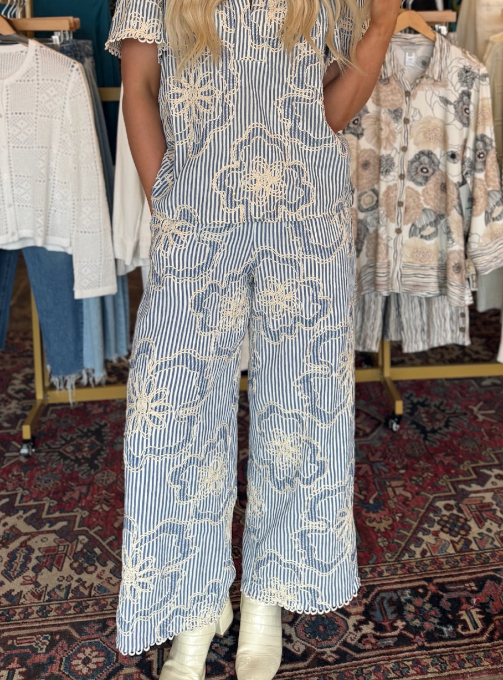Stitched In Bloom Pants