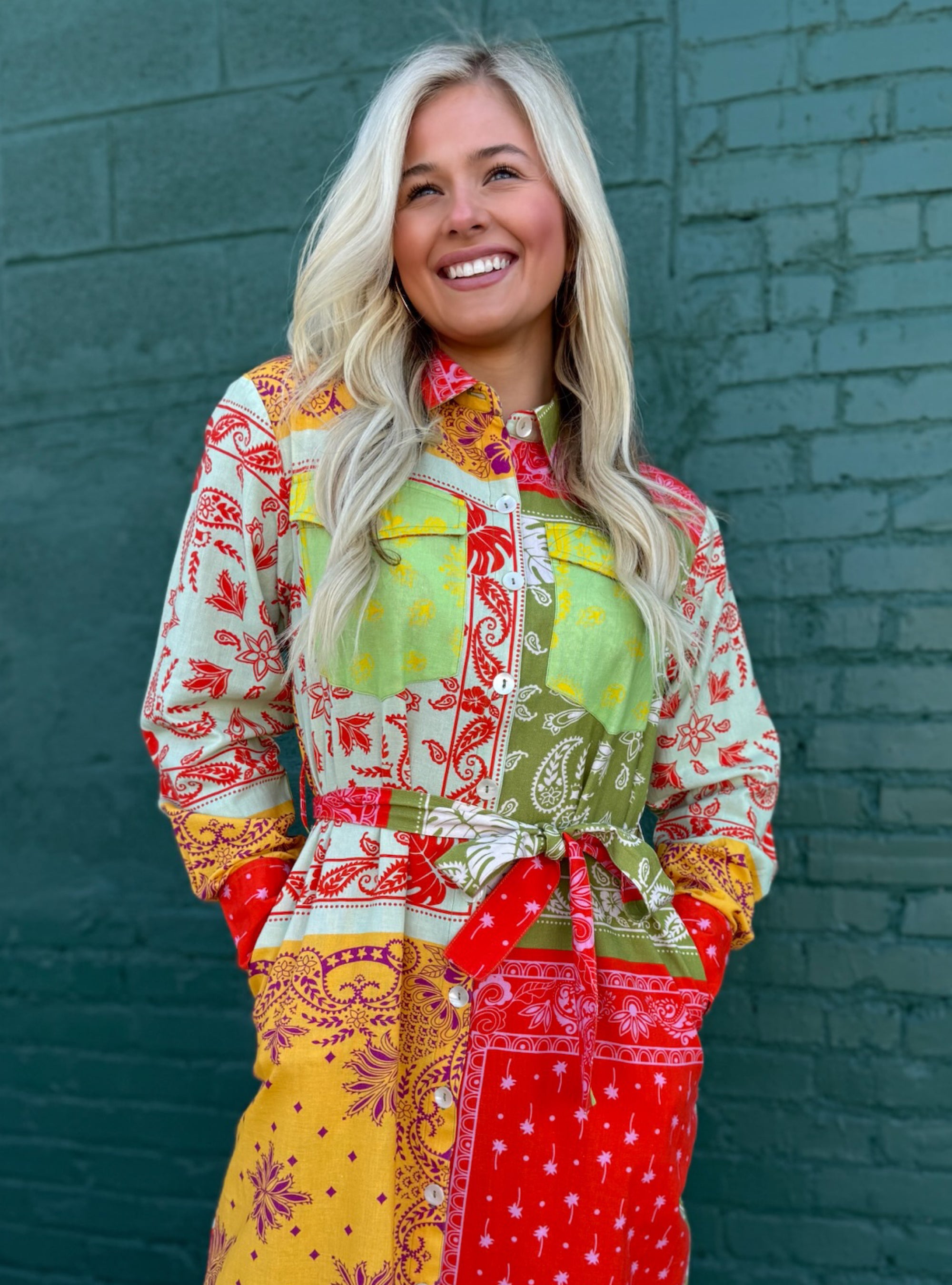 APNY Printed Tiered Maxi Dress
