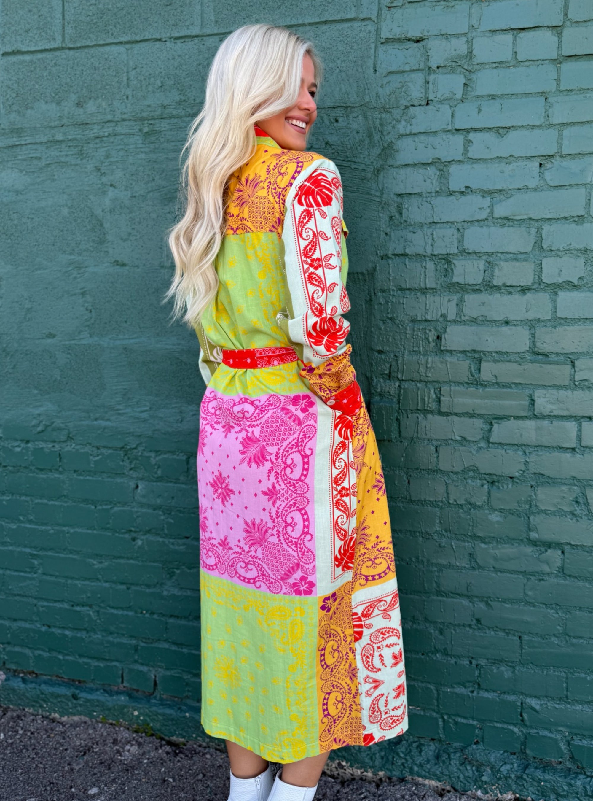 APNY Printed Tiered Maxi Dress