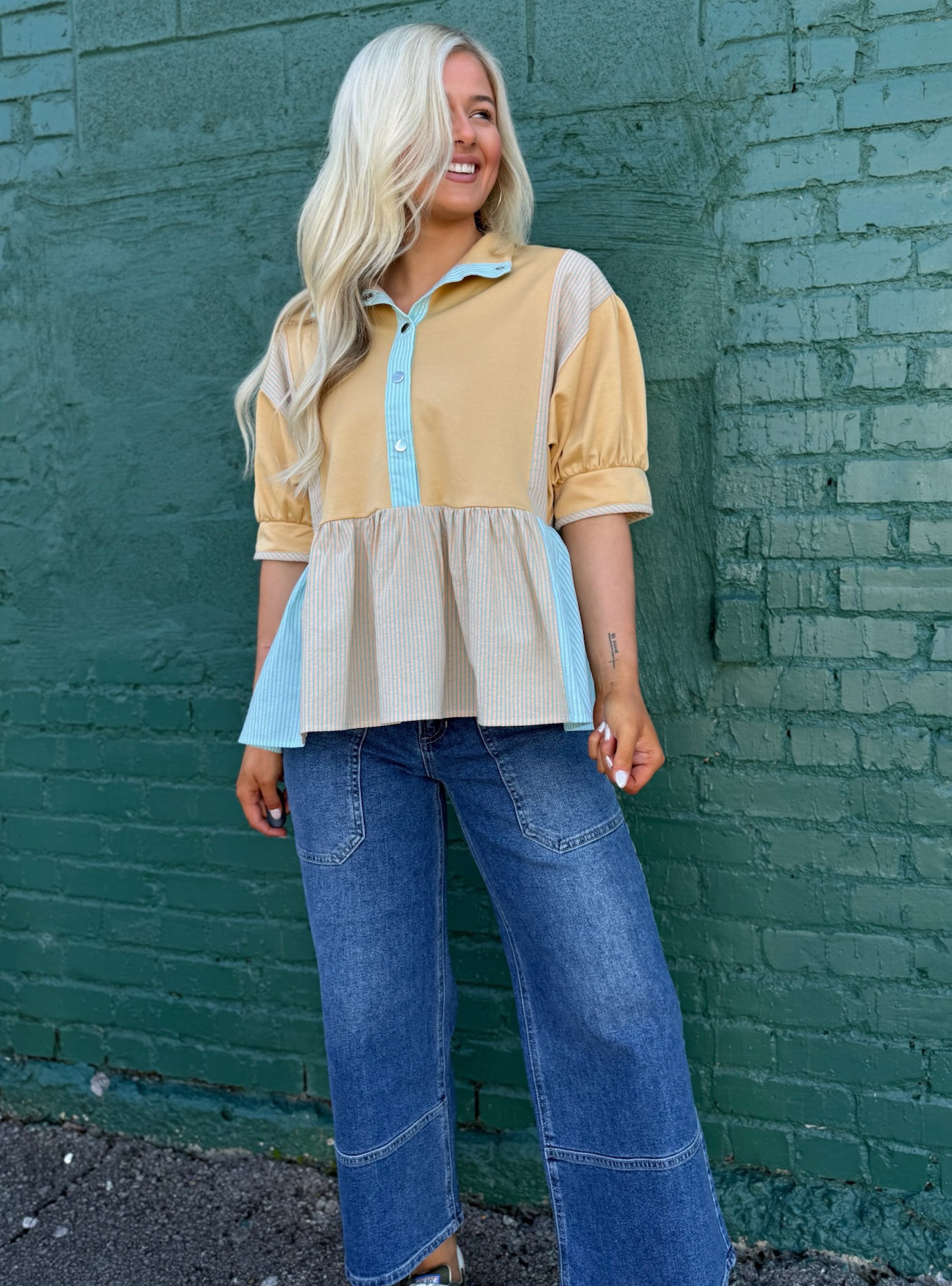 Pastel Perfection Peplum Top