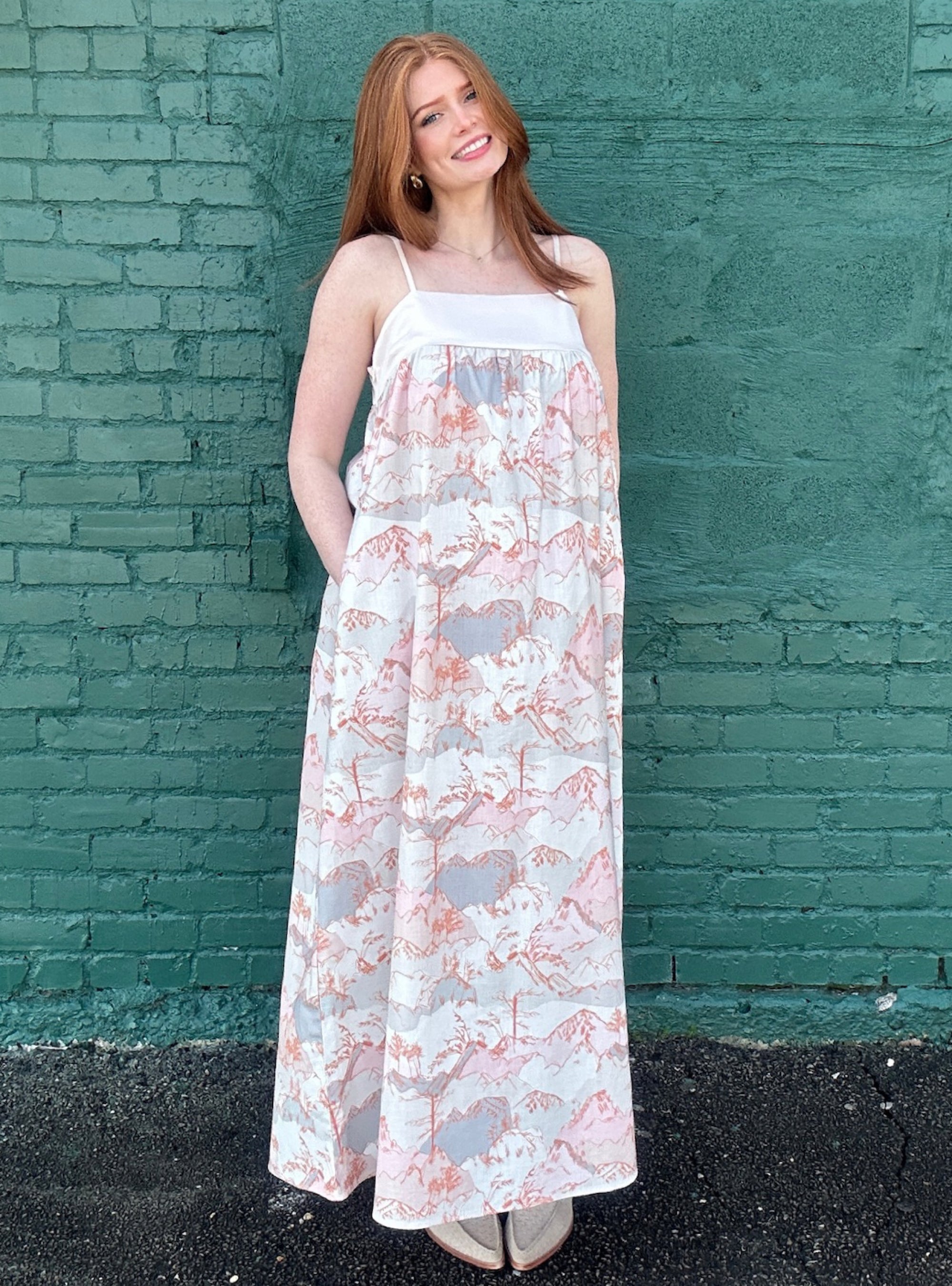 Whispering Peaks Midi Dress