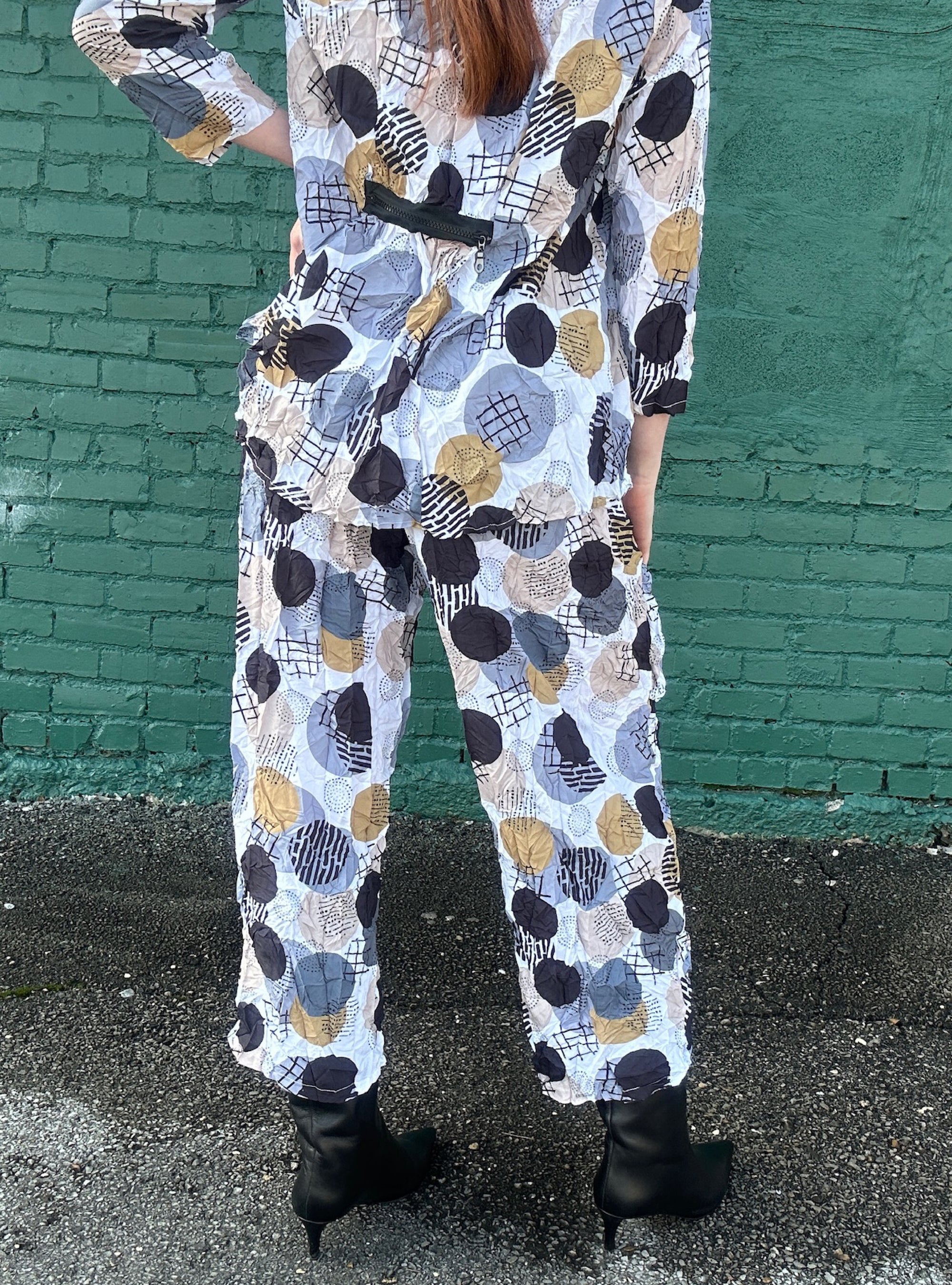 Shana Apparel Lantern Crinkle Pant