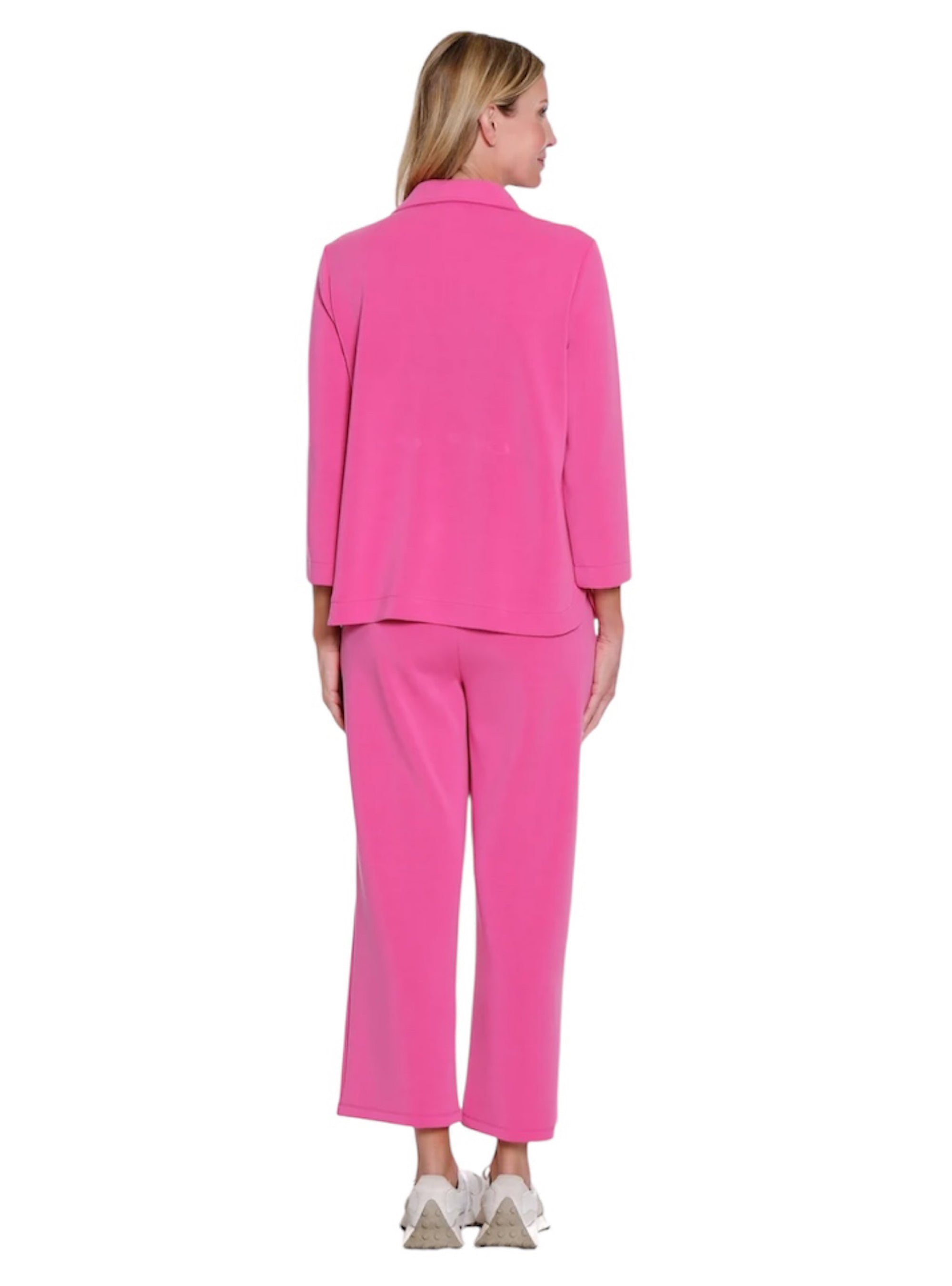 Slimsation Wide Leg Knit Crop Pant - Candy Pink