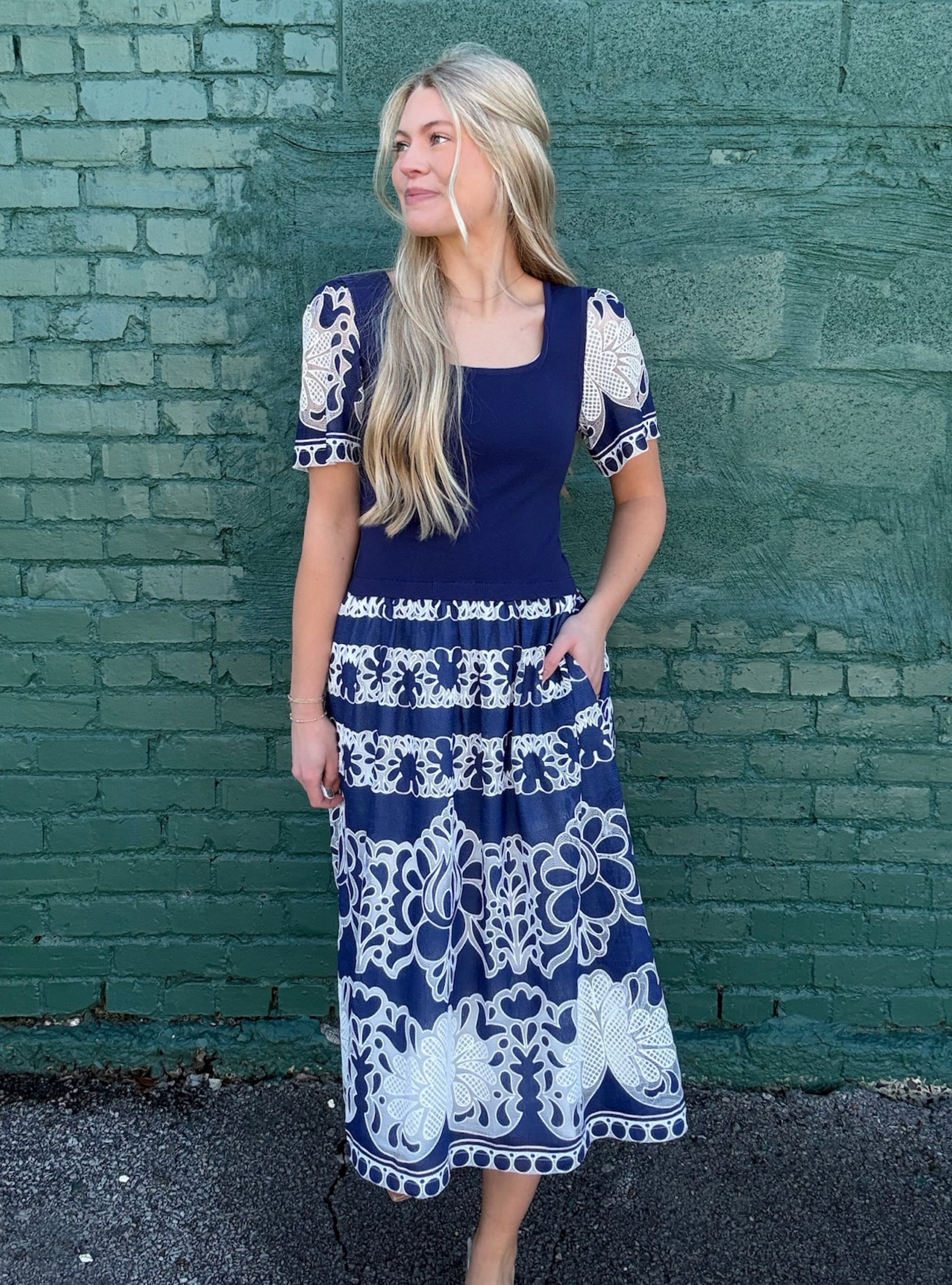 Navy Ever After Midi Dress