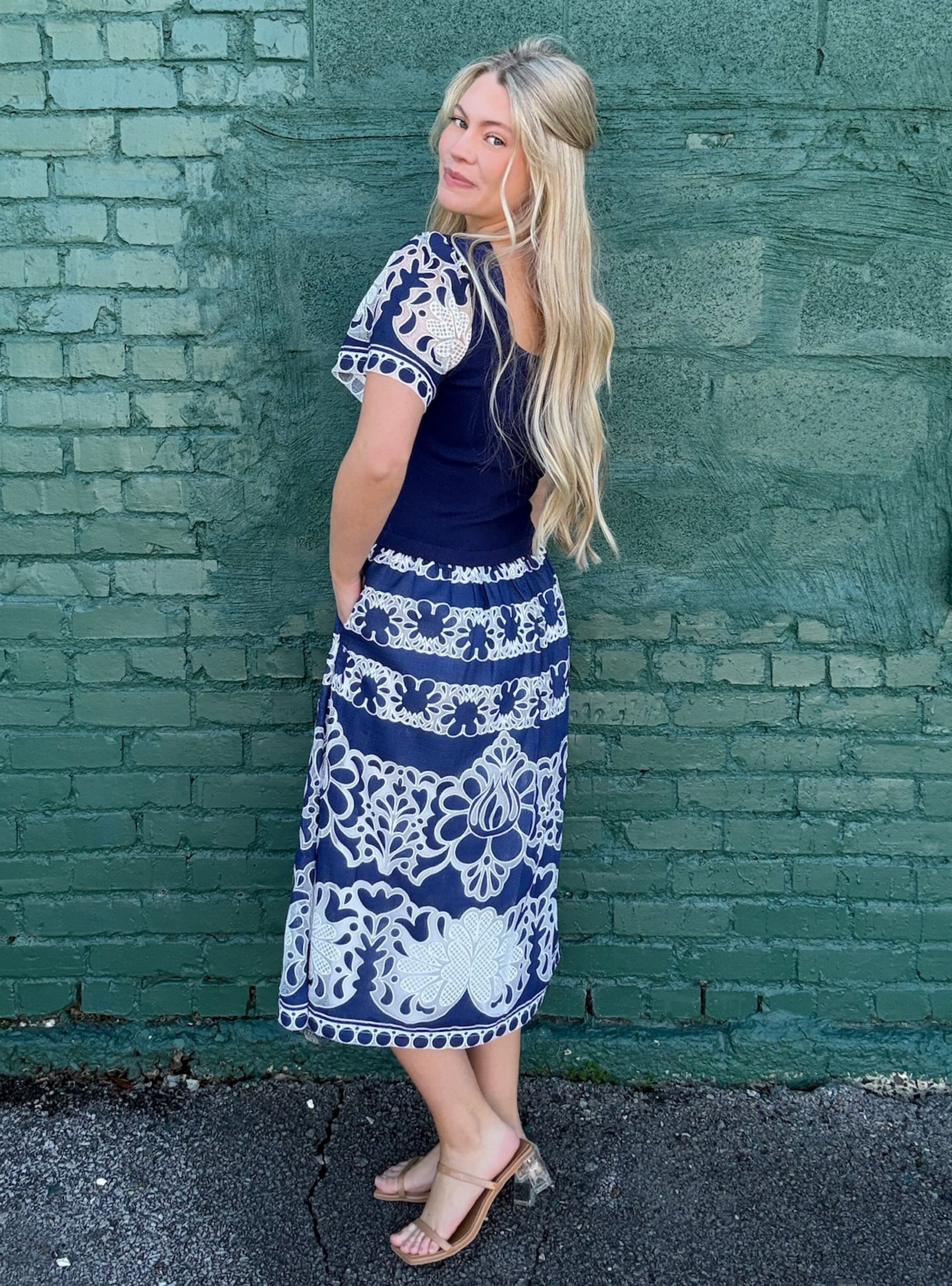 Navy Ever After Midi Dress