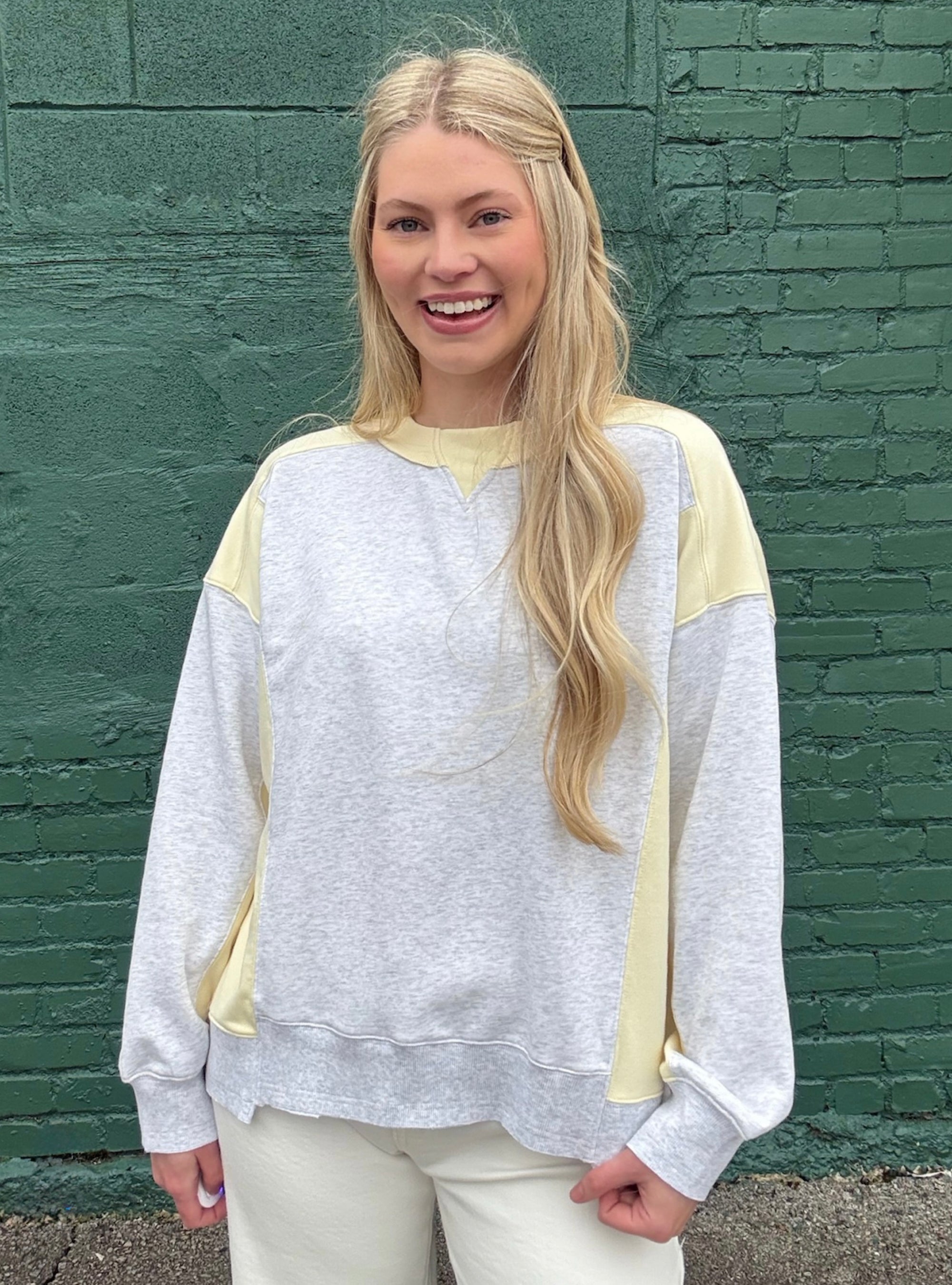 Butter Be Me Color Block Sweatshirt