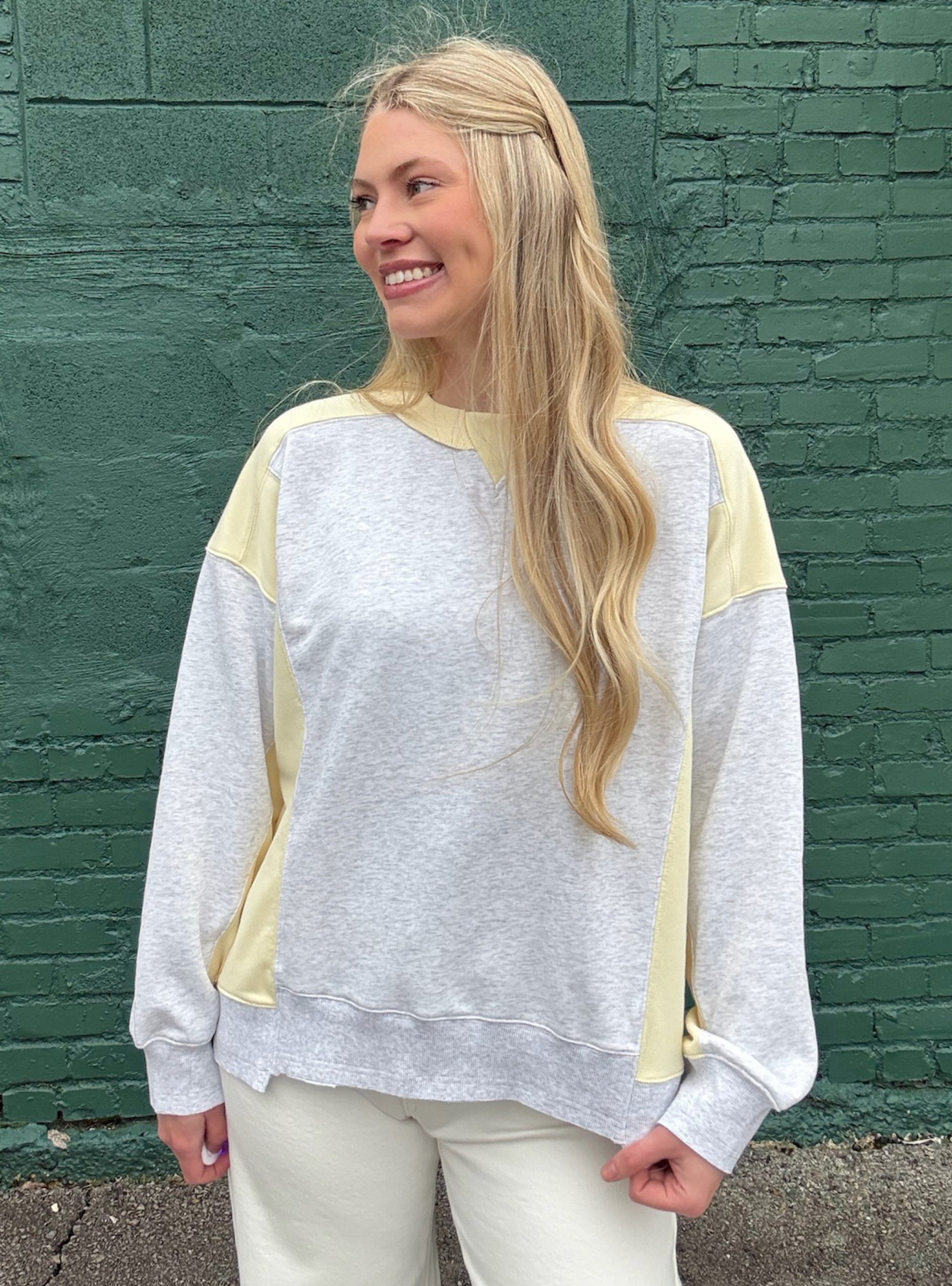 Butter Be Me Color Block Sweatshirt