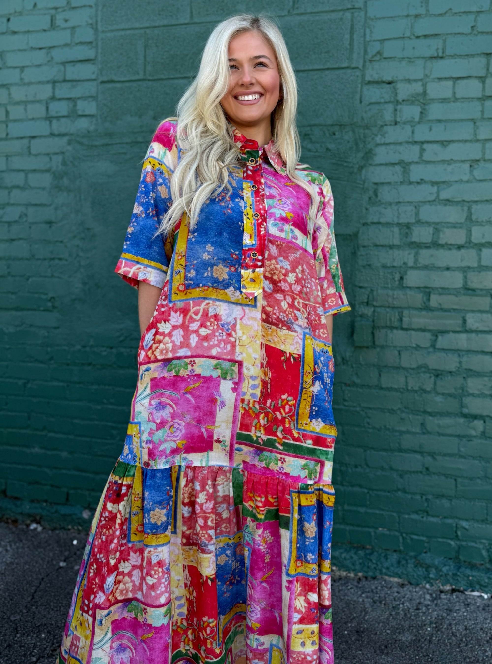 Lior Vega Floral Patchwork Dress