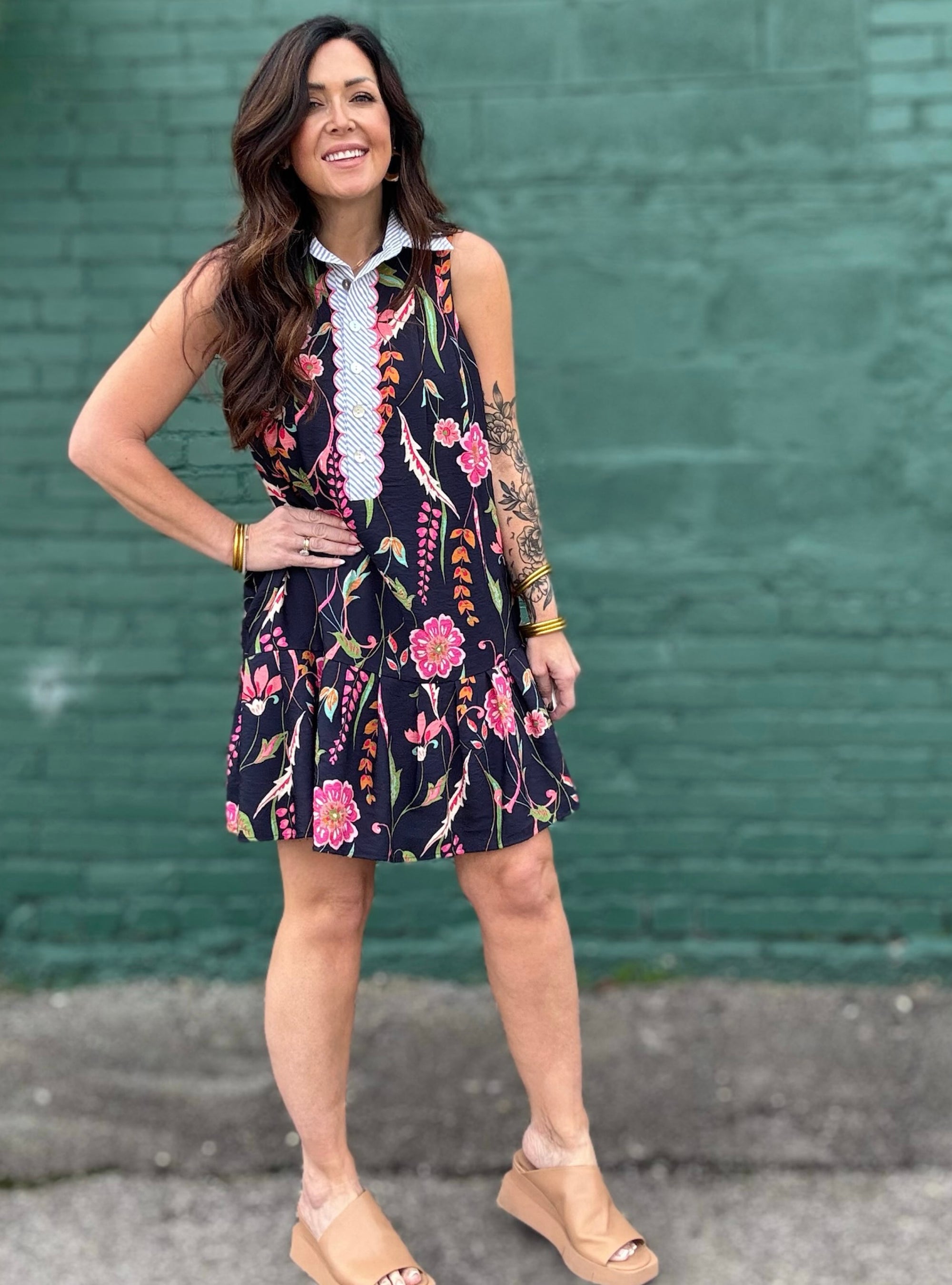 Preppy Meets Pretty Floral Dress