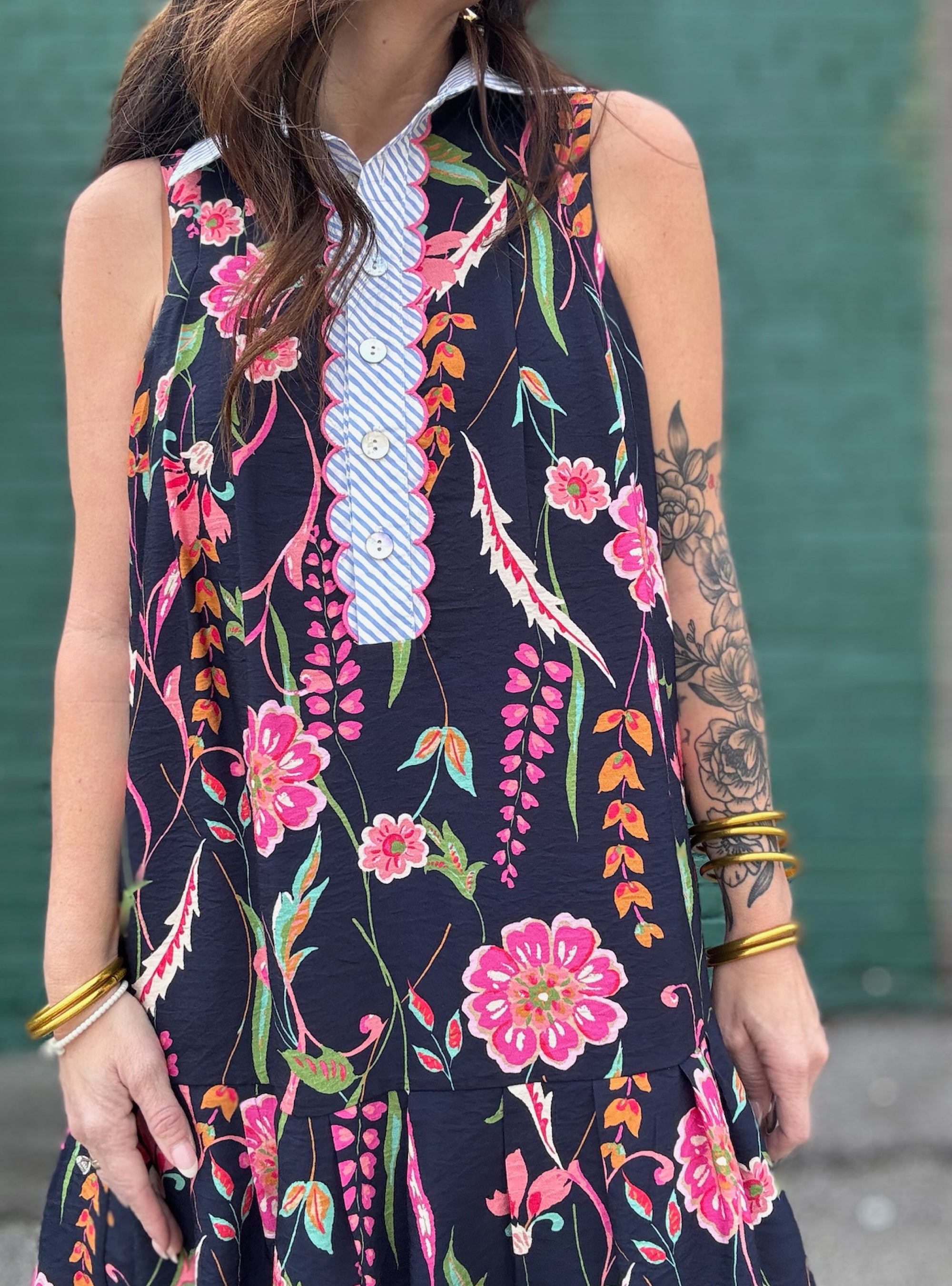 Preppy Meets Pretty Floral Dress