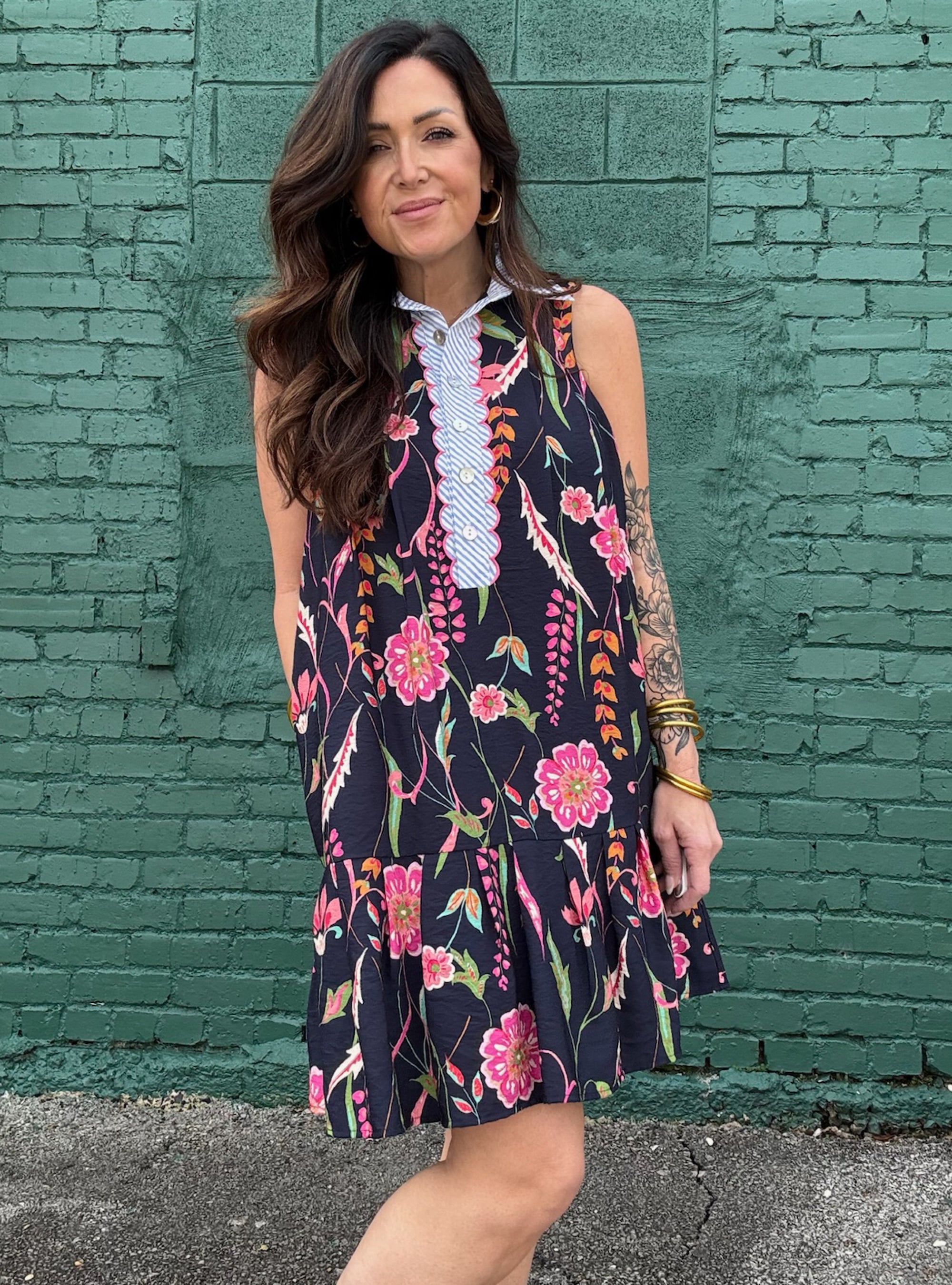 Preppy Meets Pretty Floral Dress