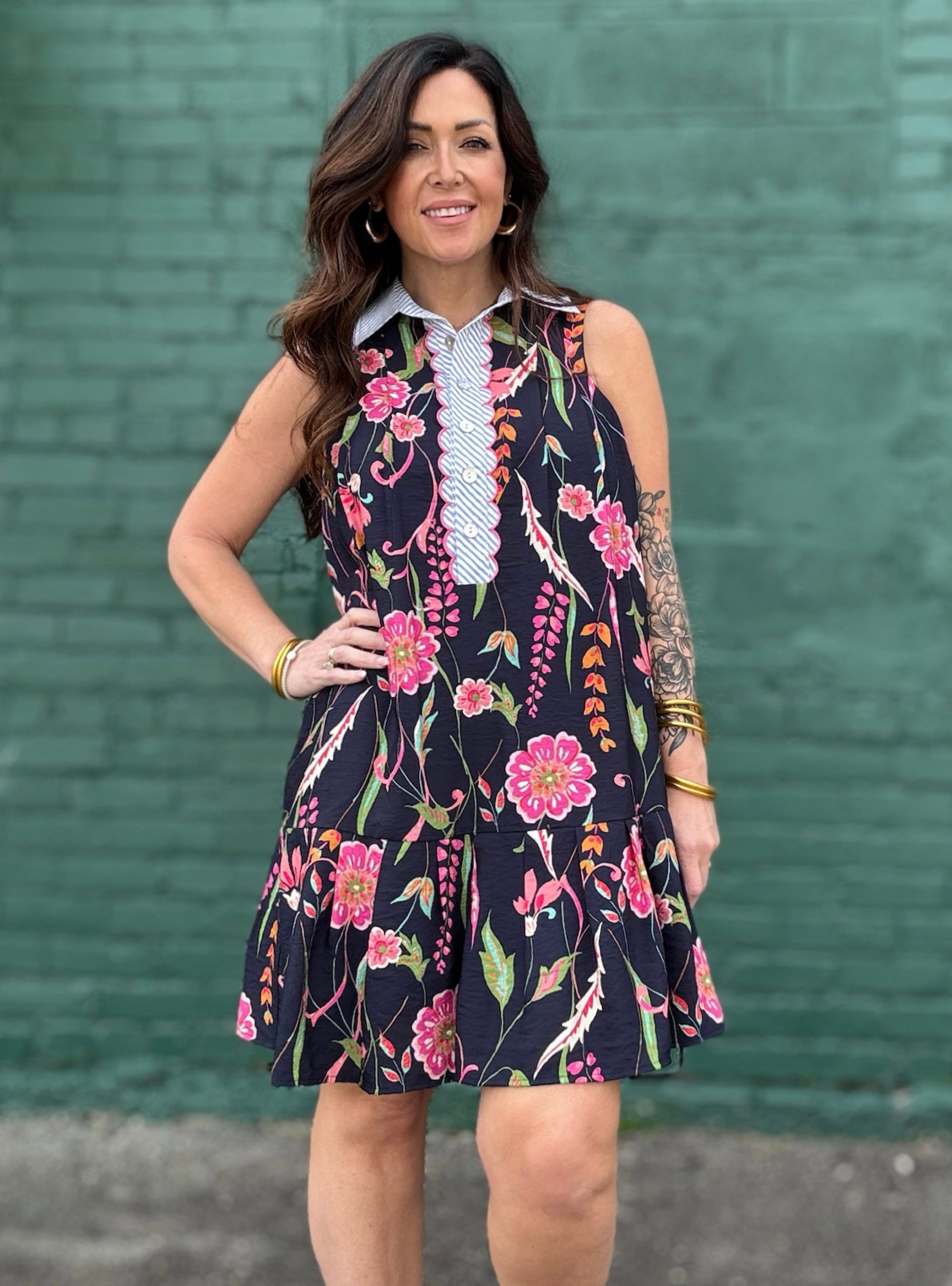 Preppy Meets Pretty Floral Dress