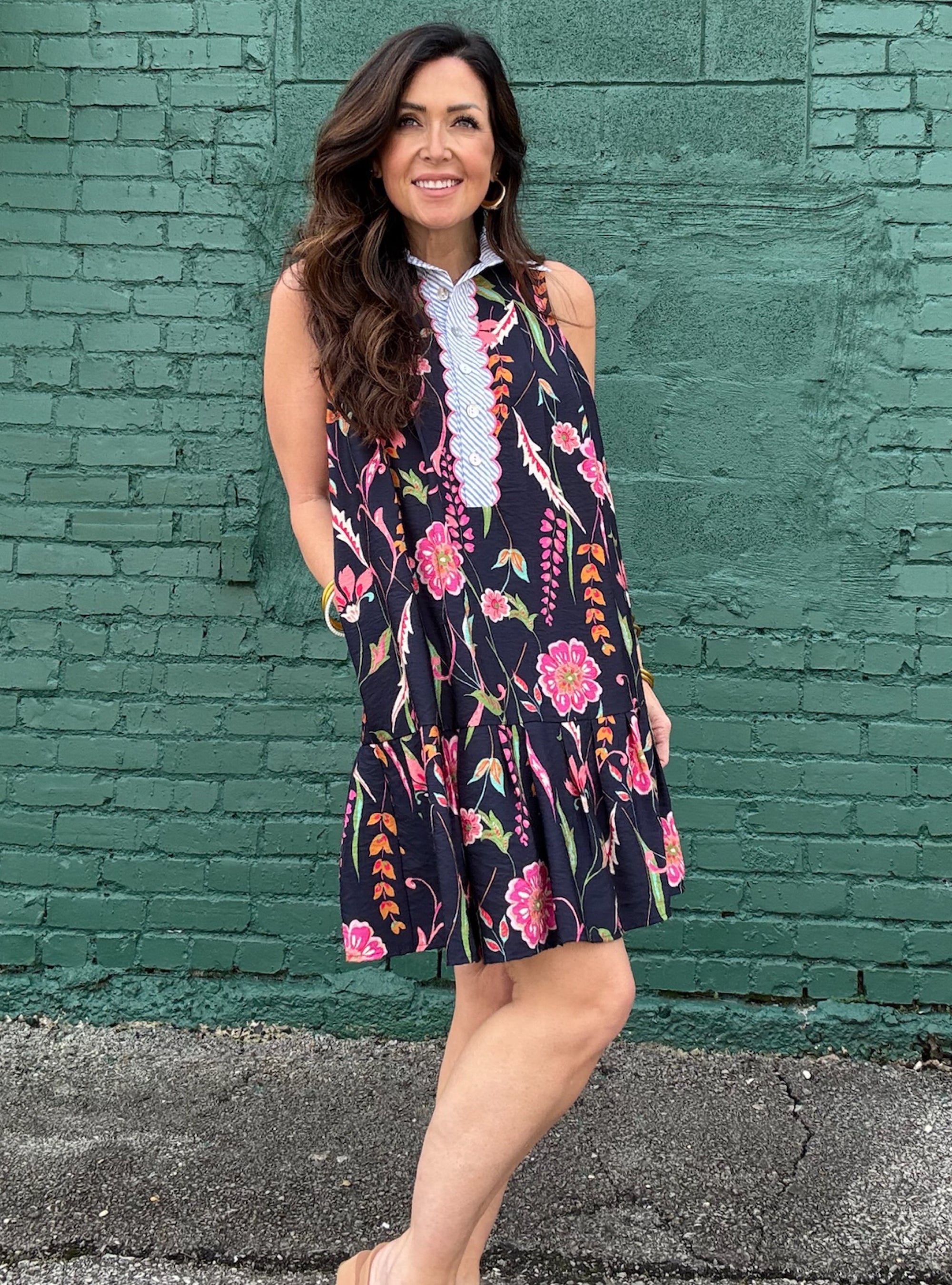 Preppy Meets Pretty Floral Dress