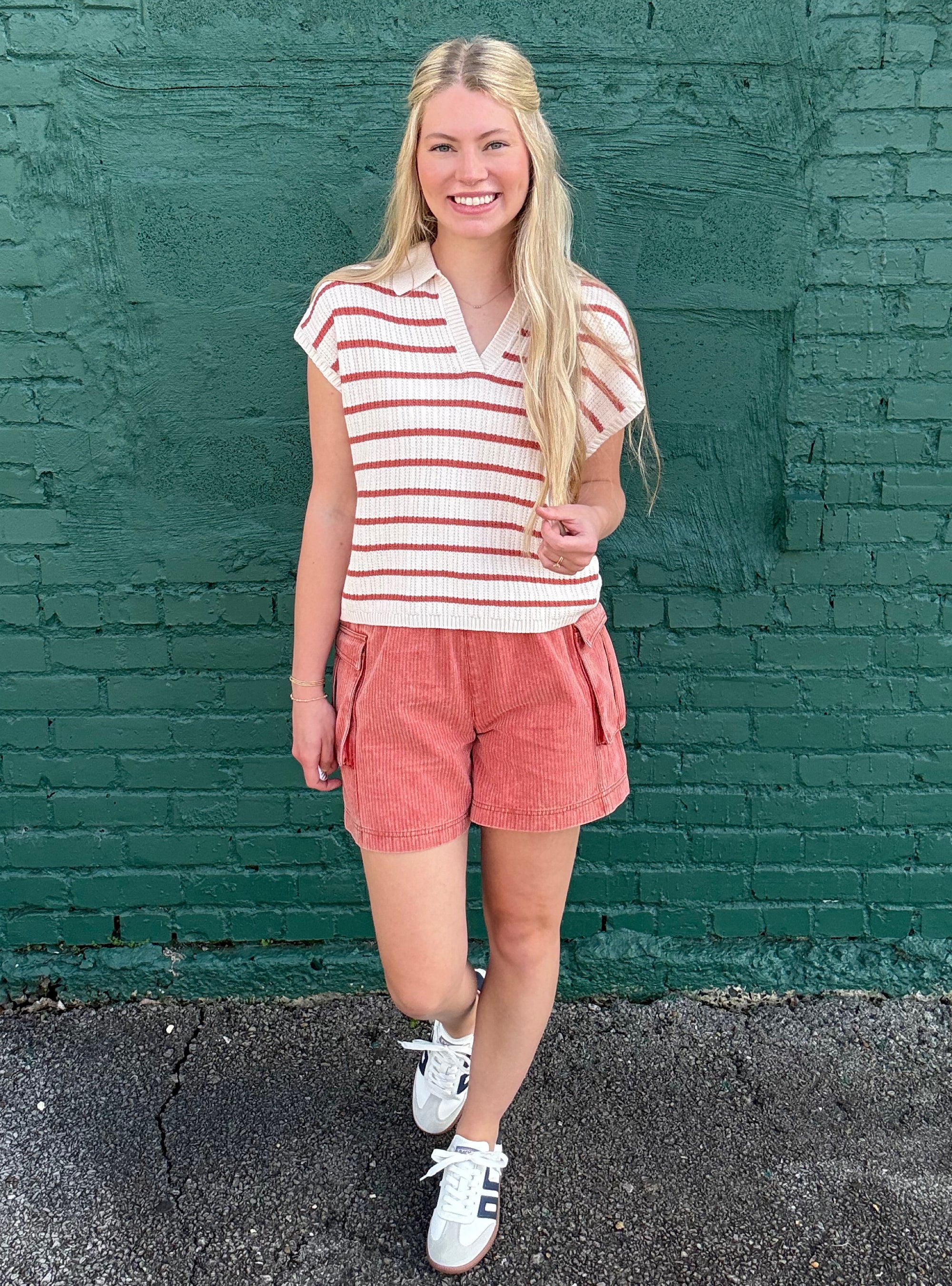 Thread &amp; Supply Sandstone Stripe Collared Top