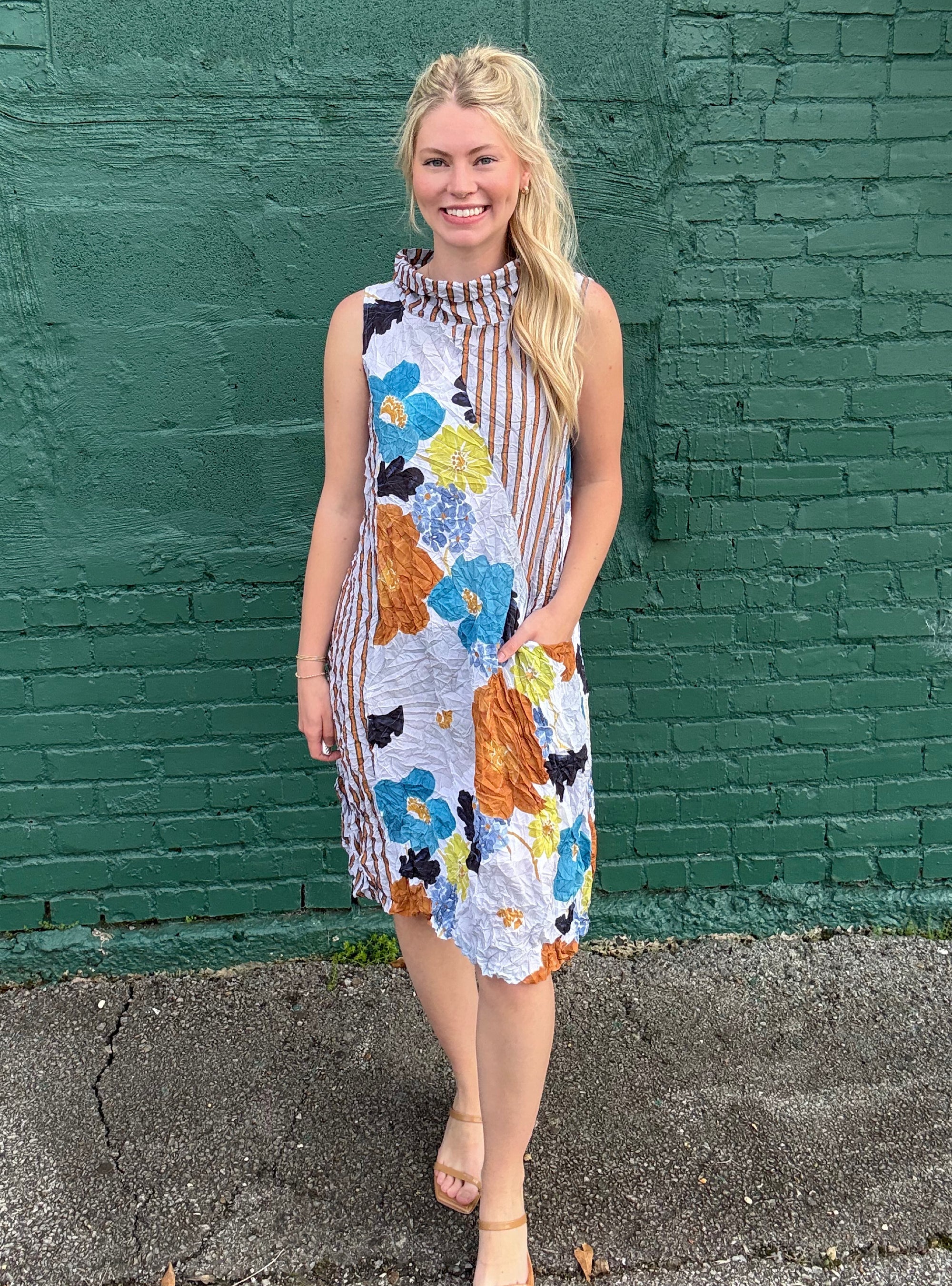 Olivia By Habitat Abstract Crinkle Dress