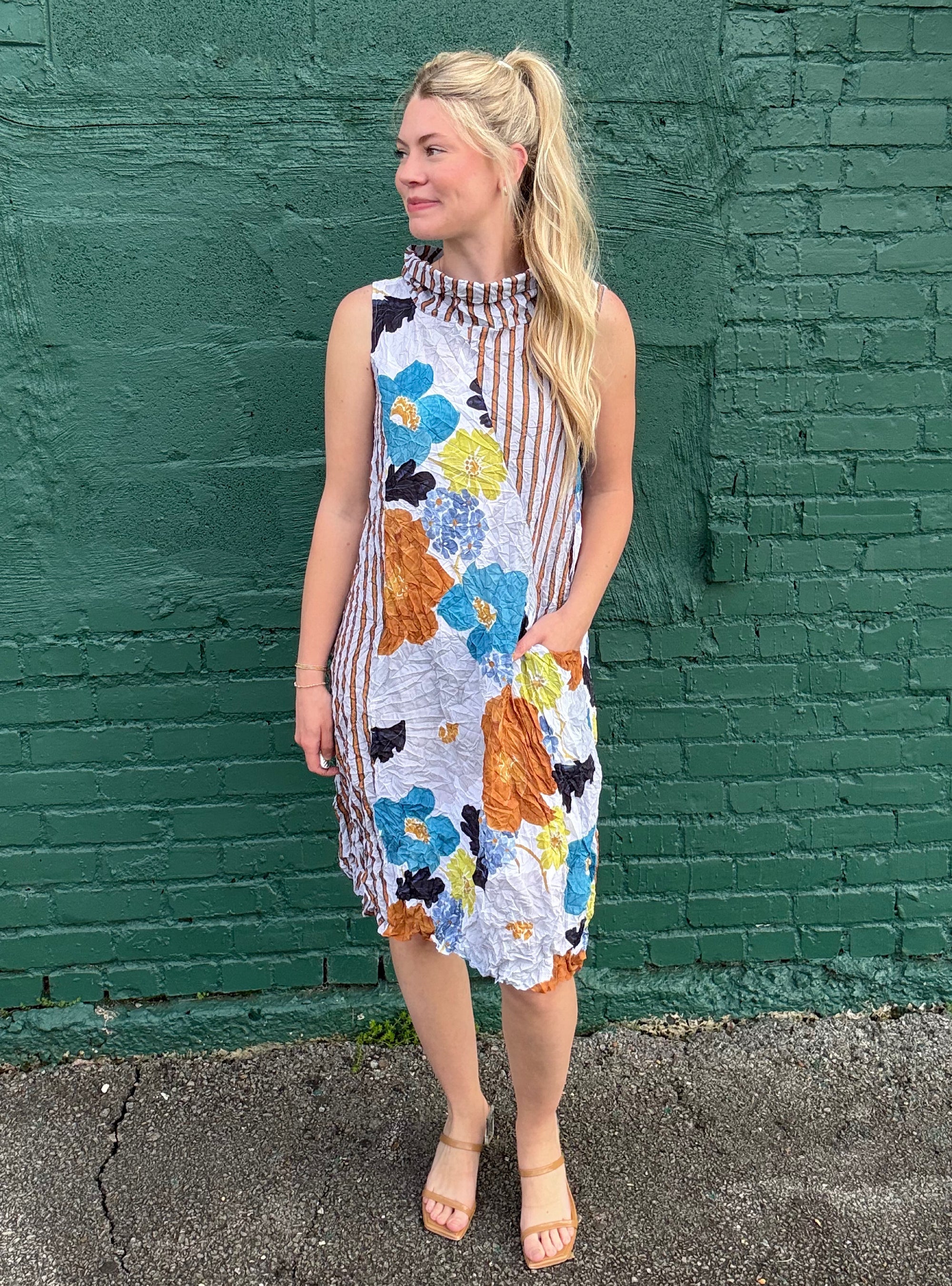 Olivia By Habitat Abstract Crinkle Dress