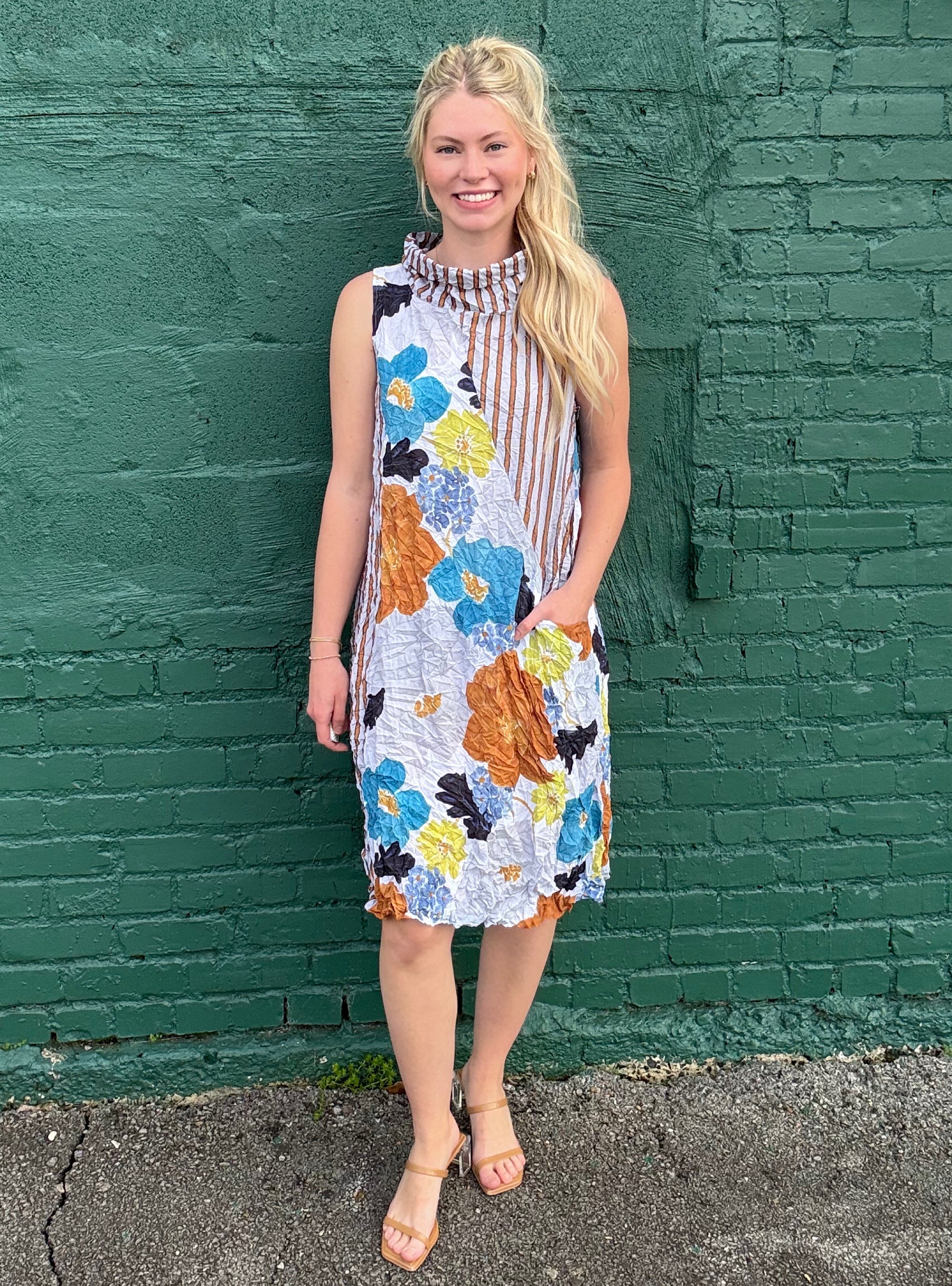 Olivia By Habitat Abstract Crinkle Dress