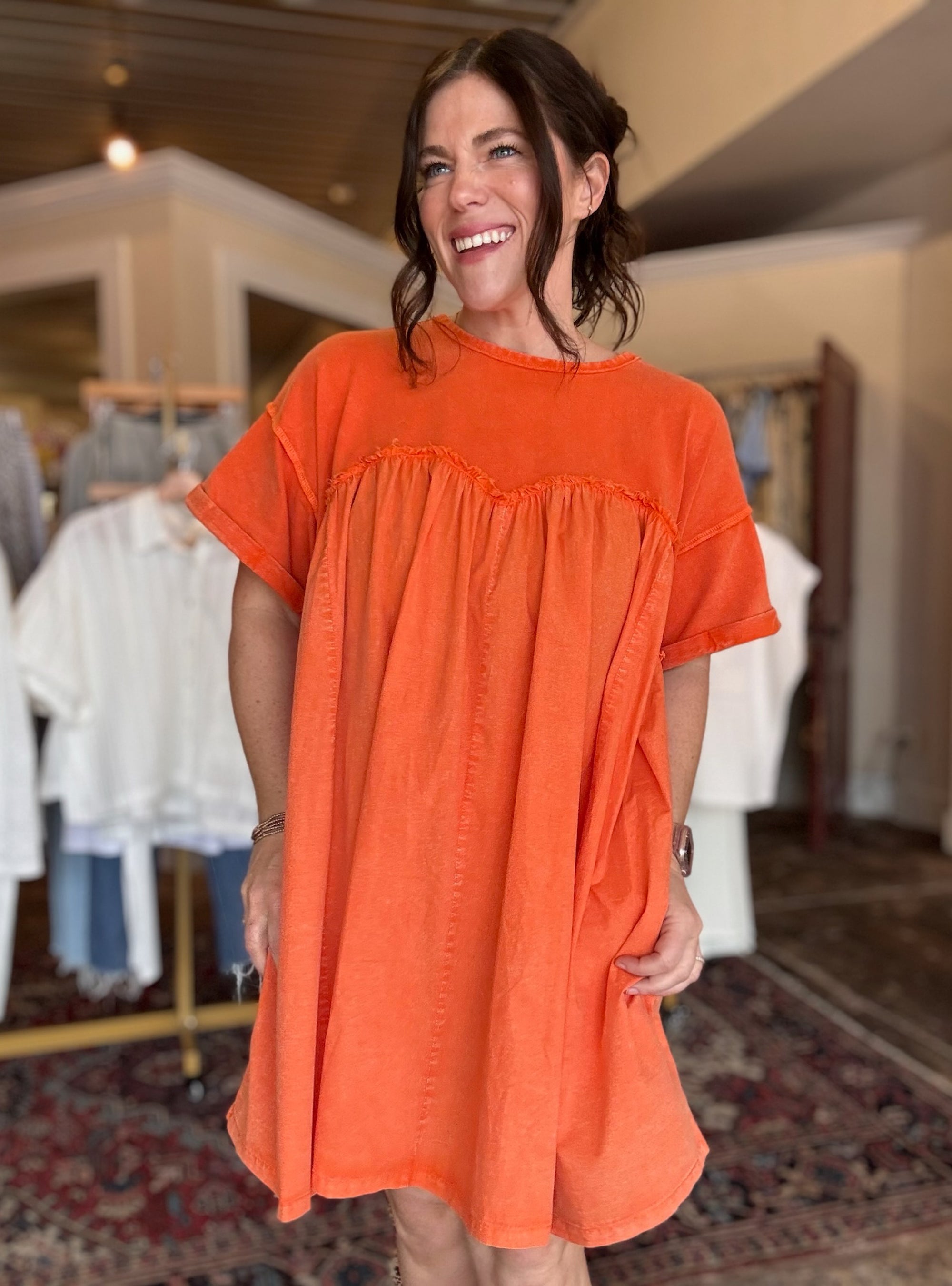 Orange Crush Babydoll Dress