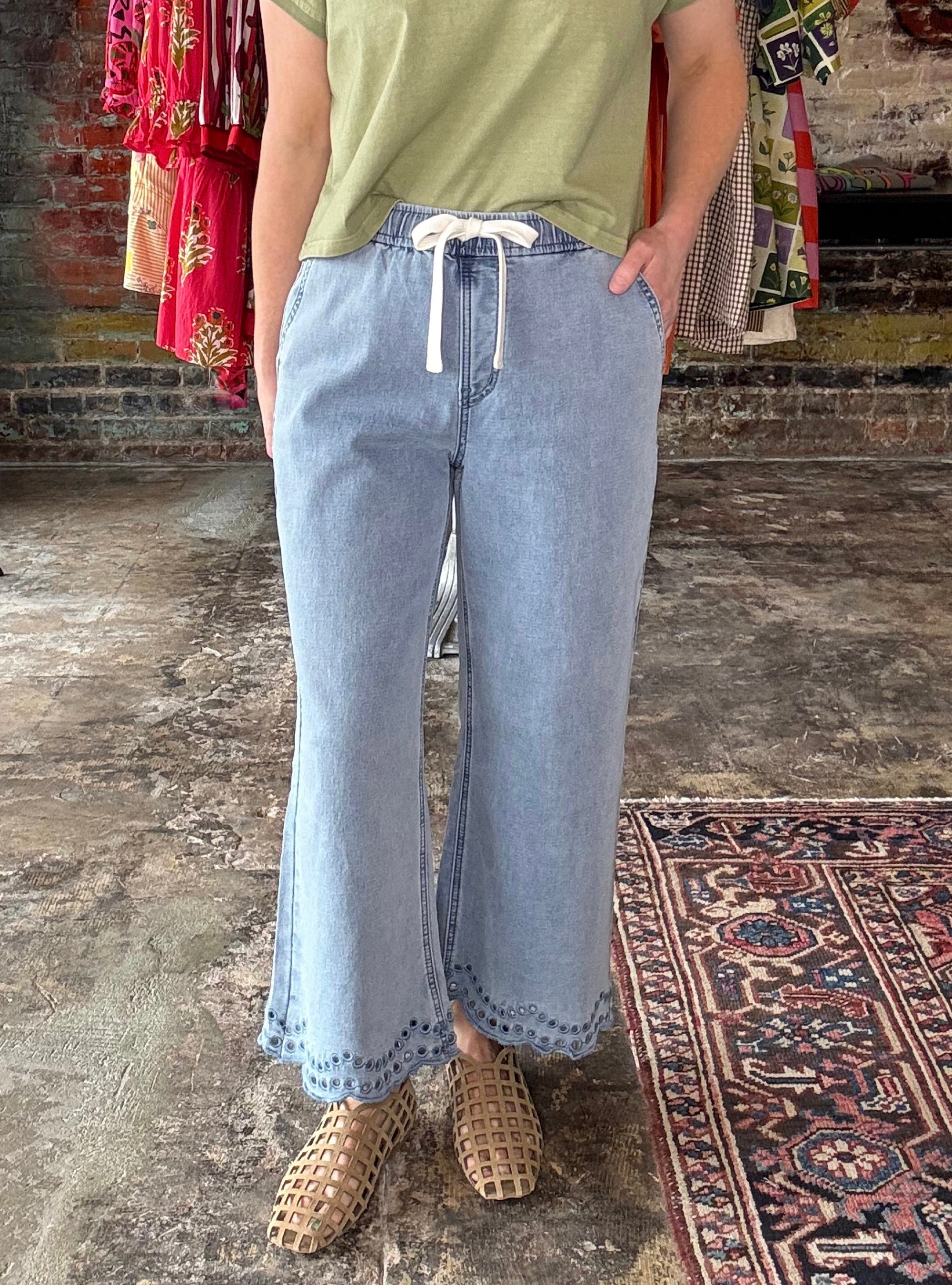 Elevated Eyelet Pants