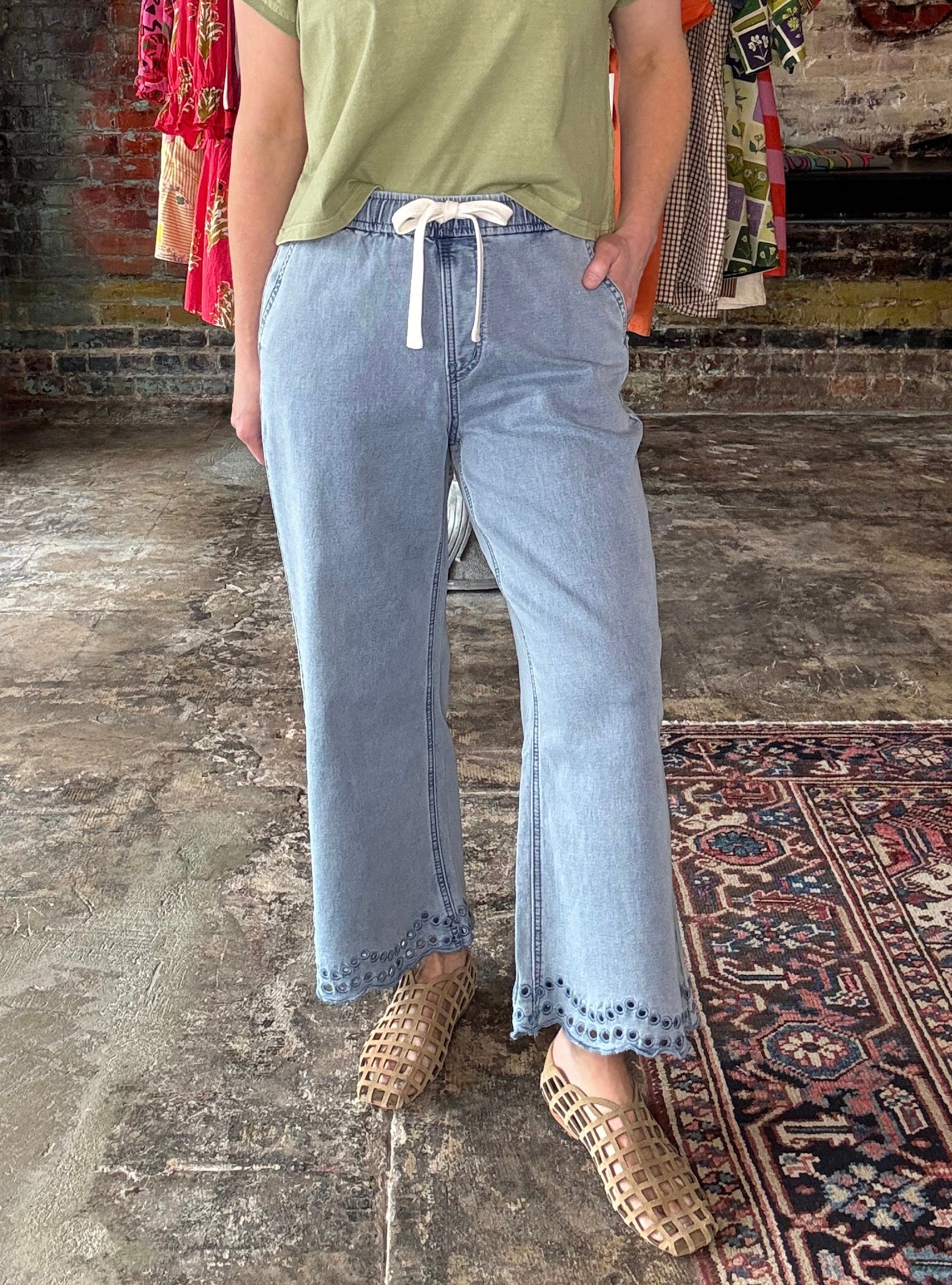 Elevated Eyelet Pants