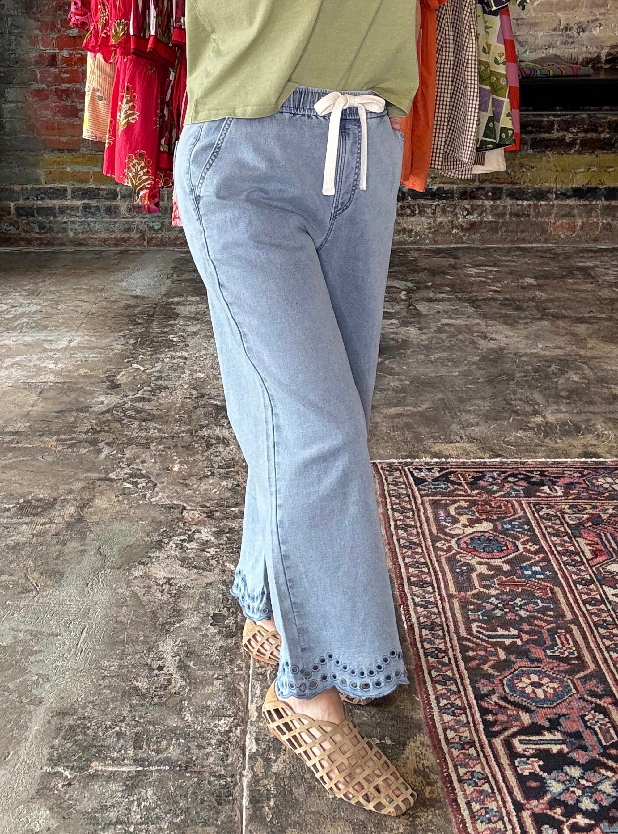 Elevated Eyelet Pants