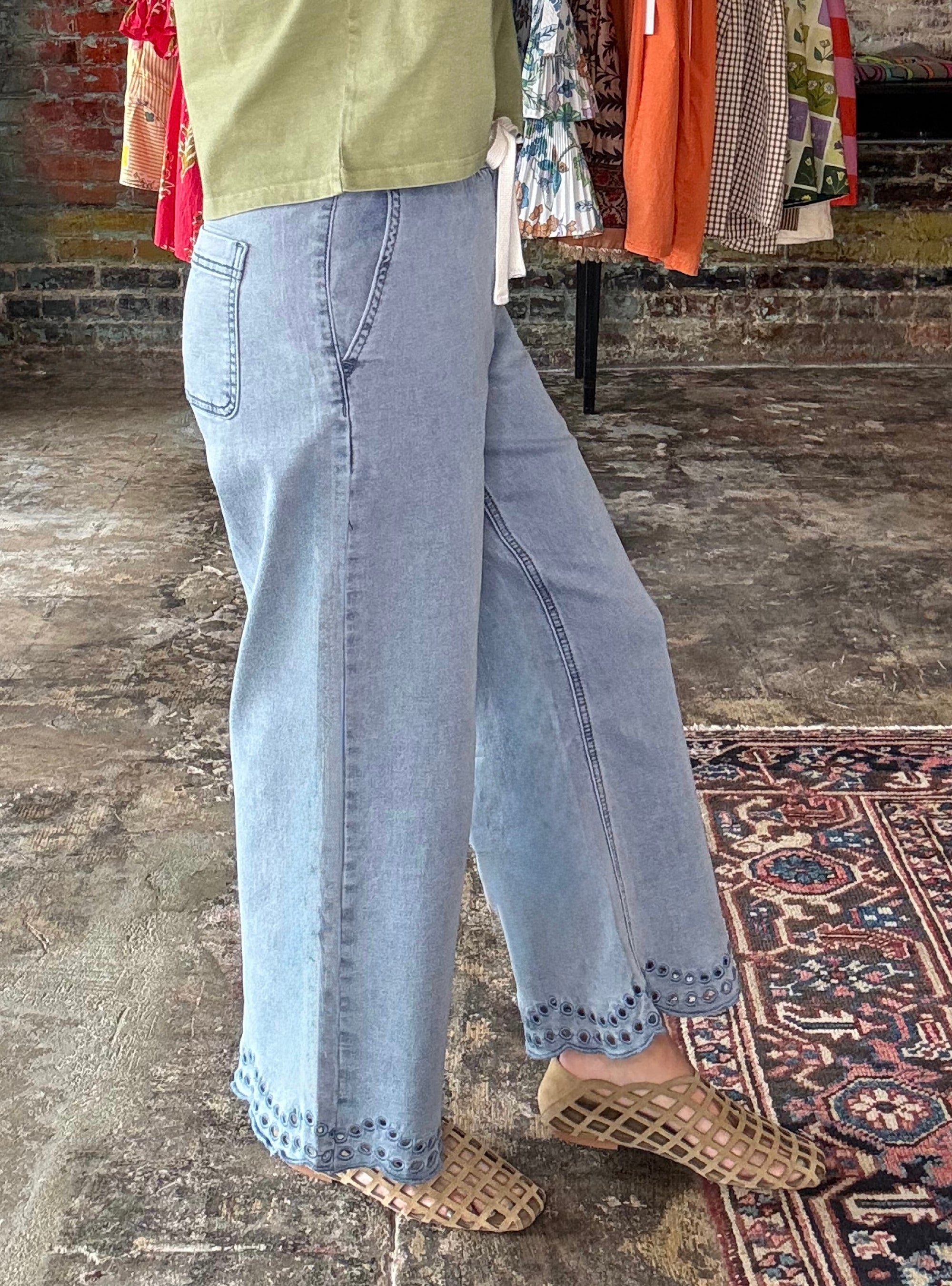 Elevated Eyelet Pants
