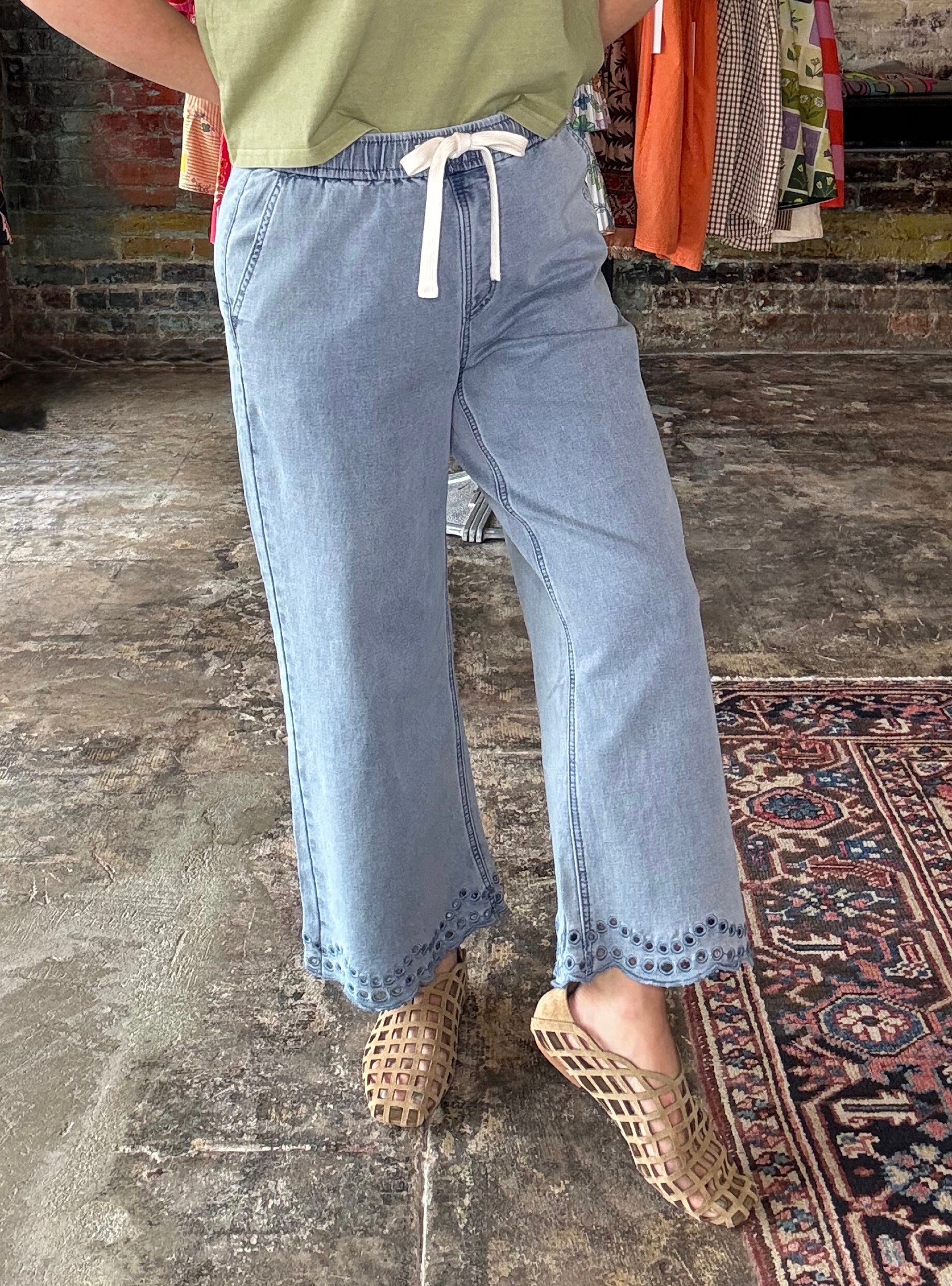 Elevated Eyelet Pants