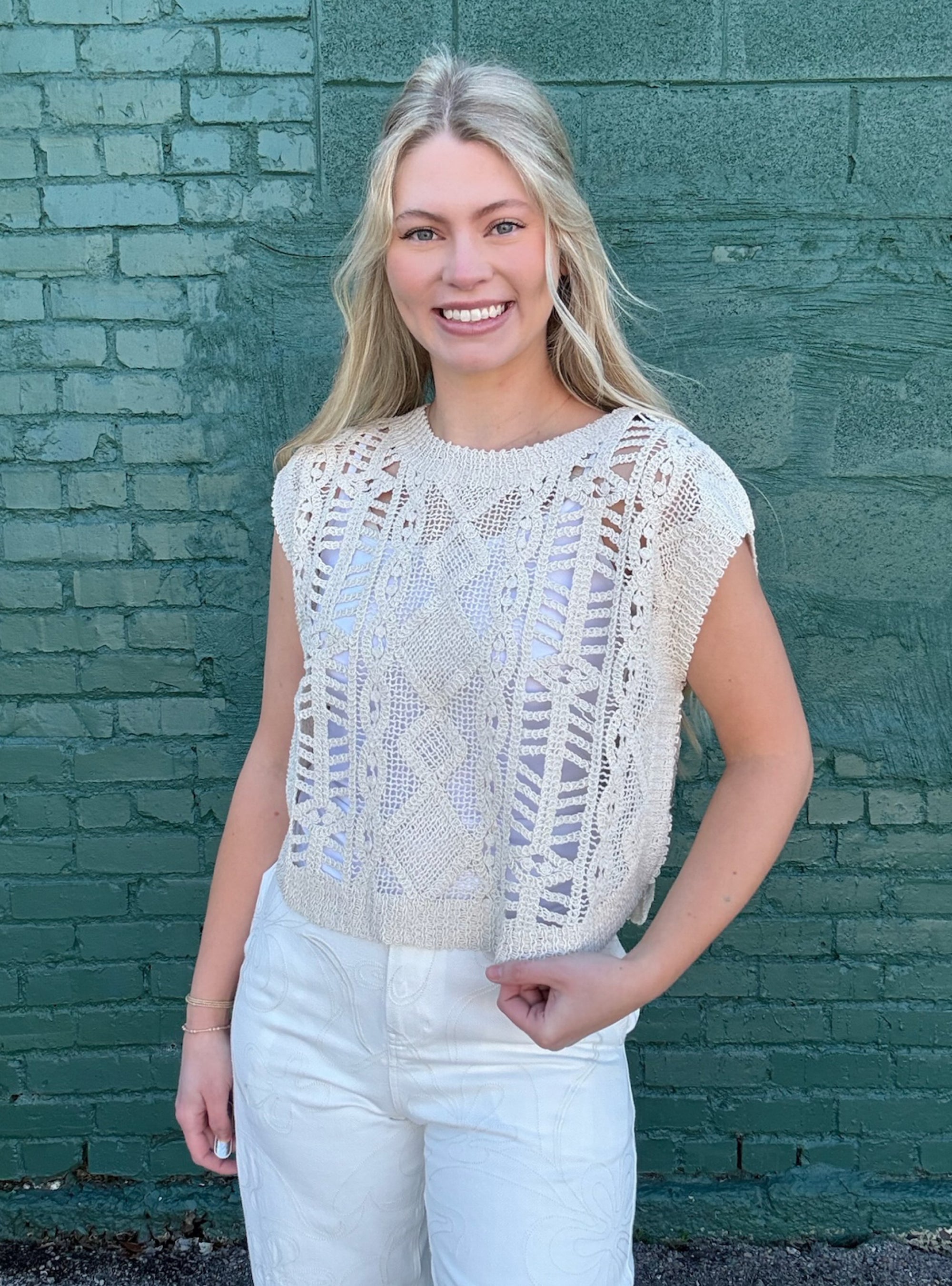 Crochet Crush Knitted Top