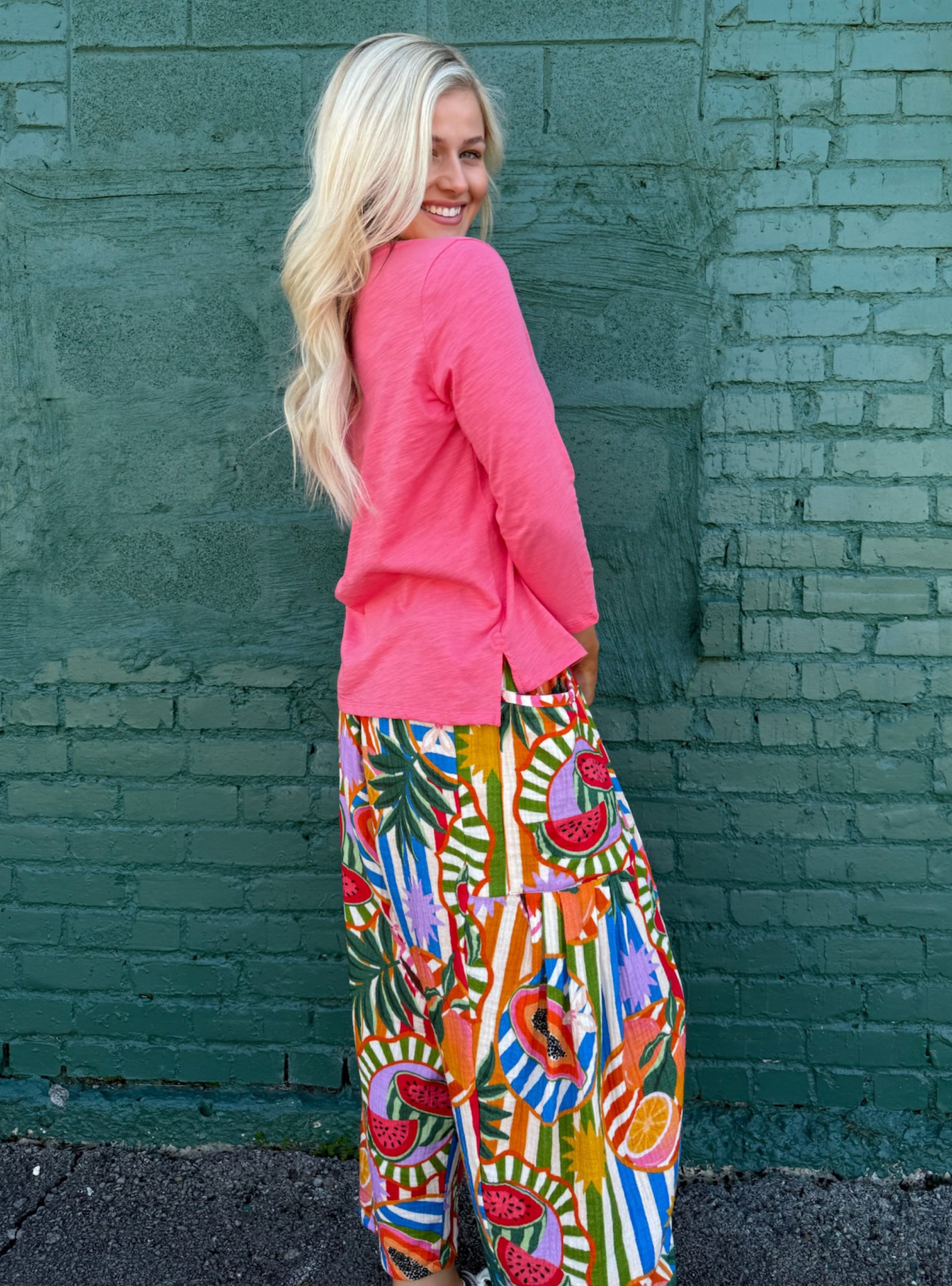 Charlie B Sorbet Organic Cotton 3/4 Sleeve Top