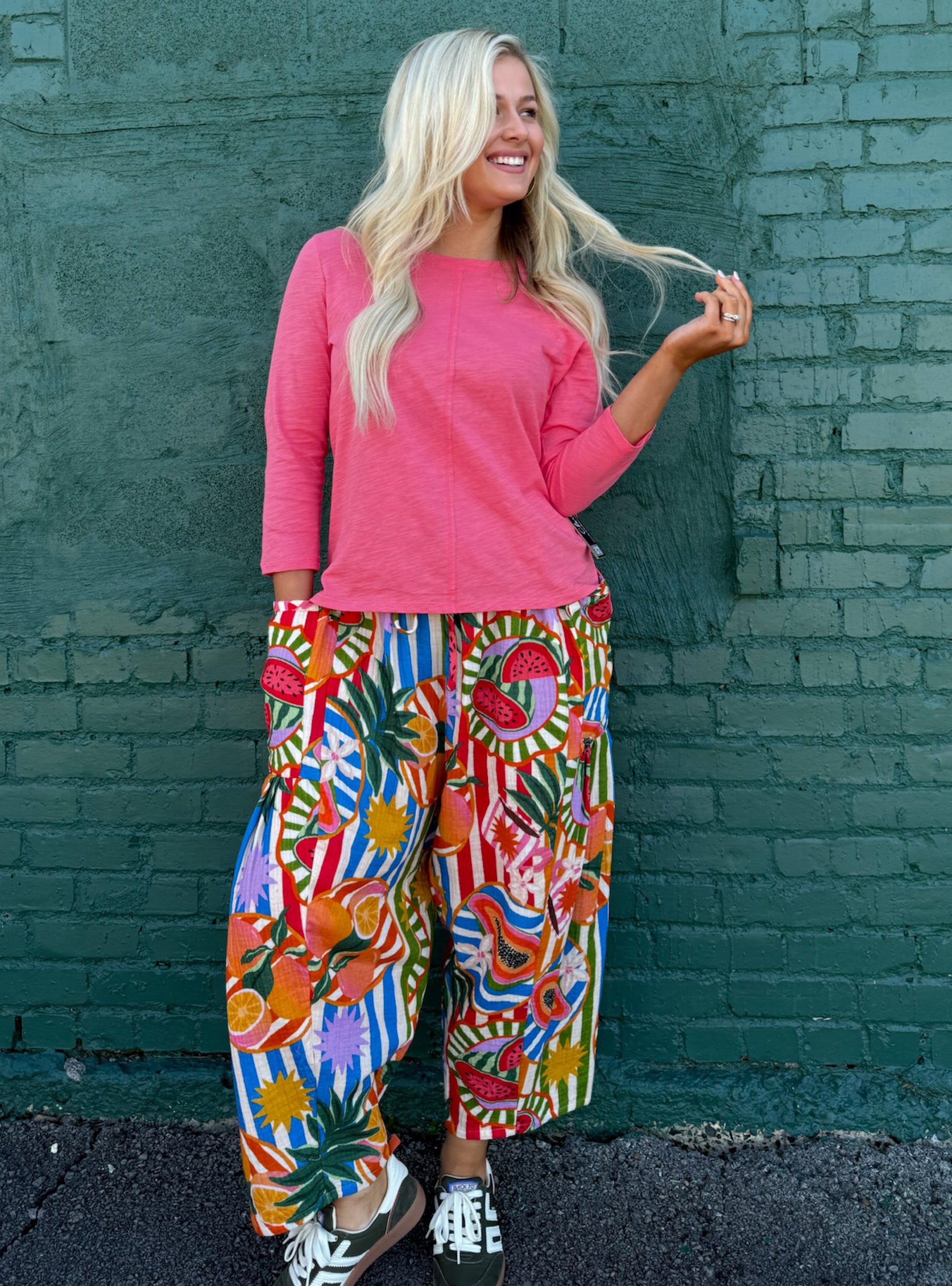 Charlie B Sorbet Organic Cotton 3/4 Sleeve Top