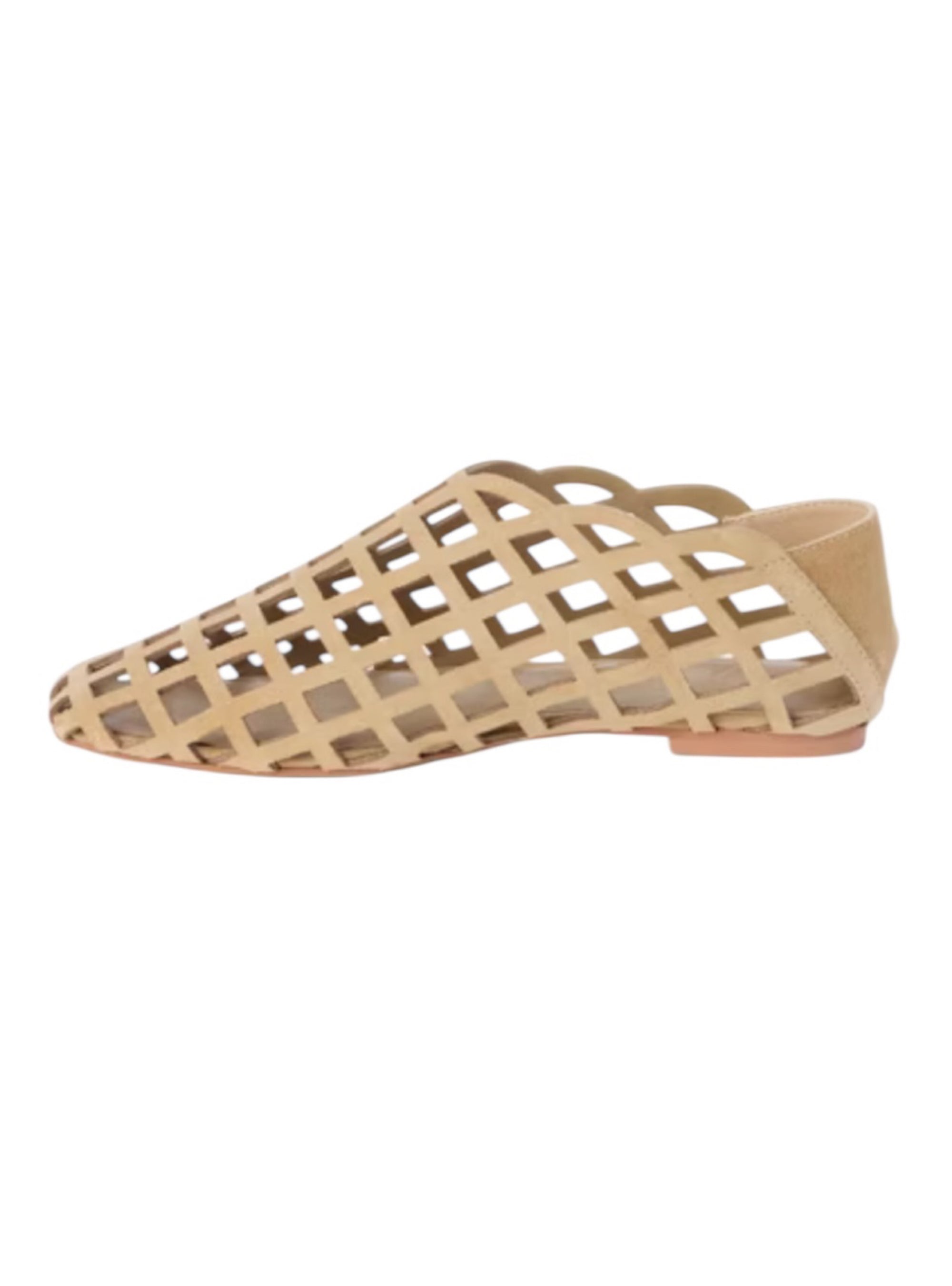 Matisse Cooper Natural Slip-On Caged Flat