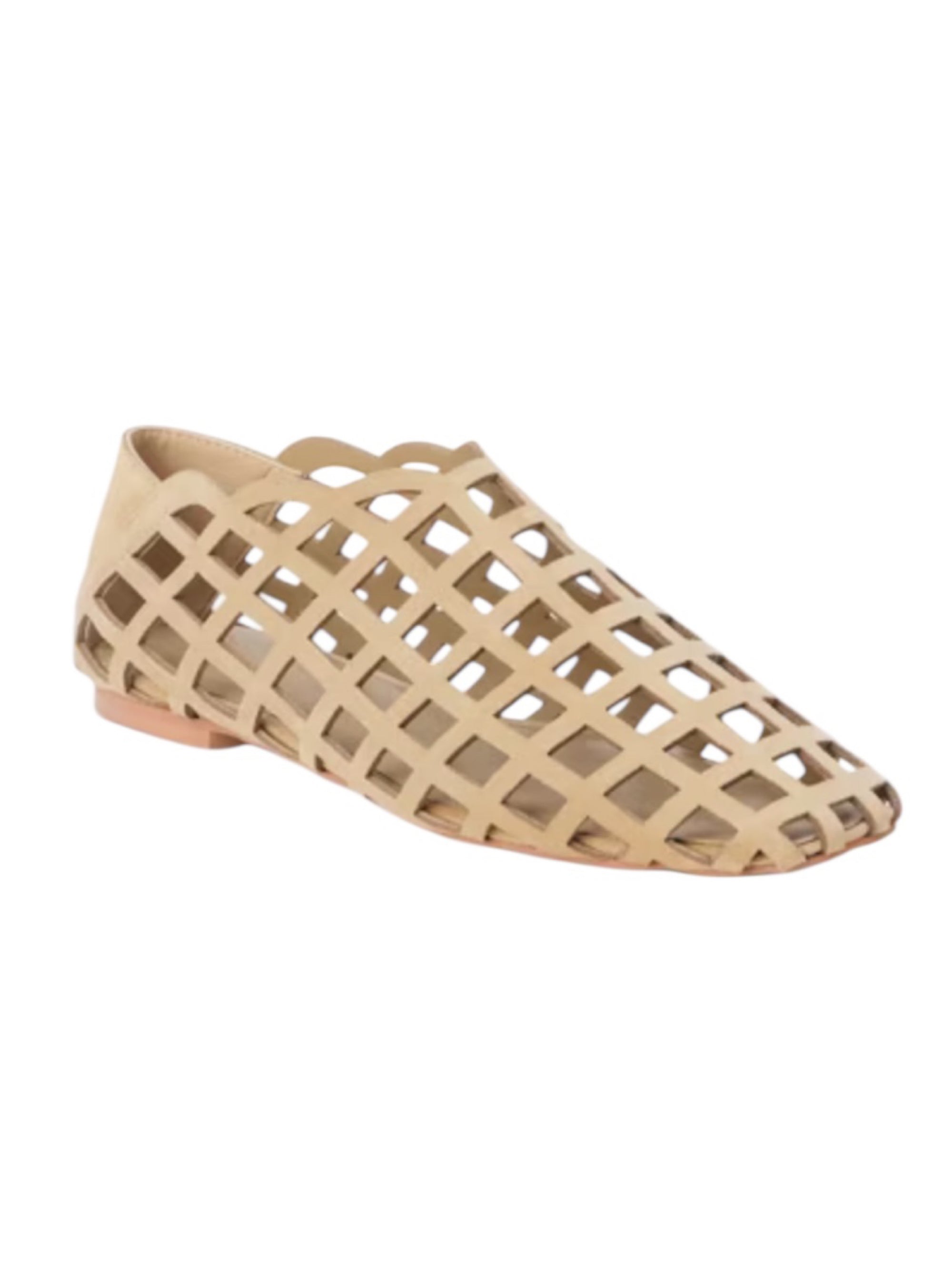 Matisse Cooper Natural Slip-On Caged Flat