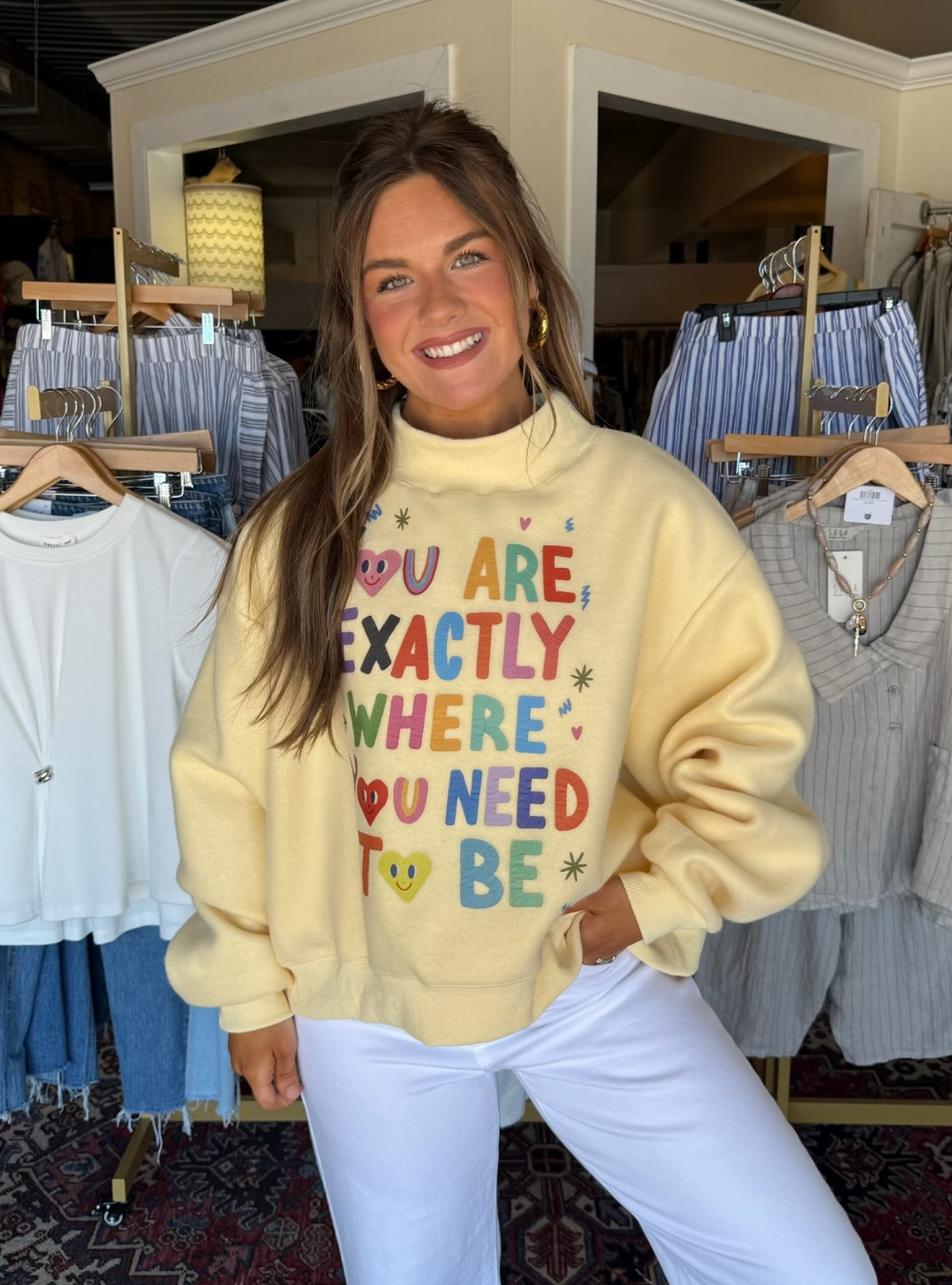 Good Life Reversible Mock Neck Sweatshirt